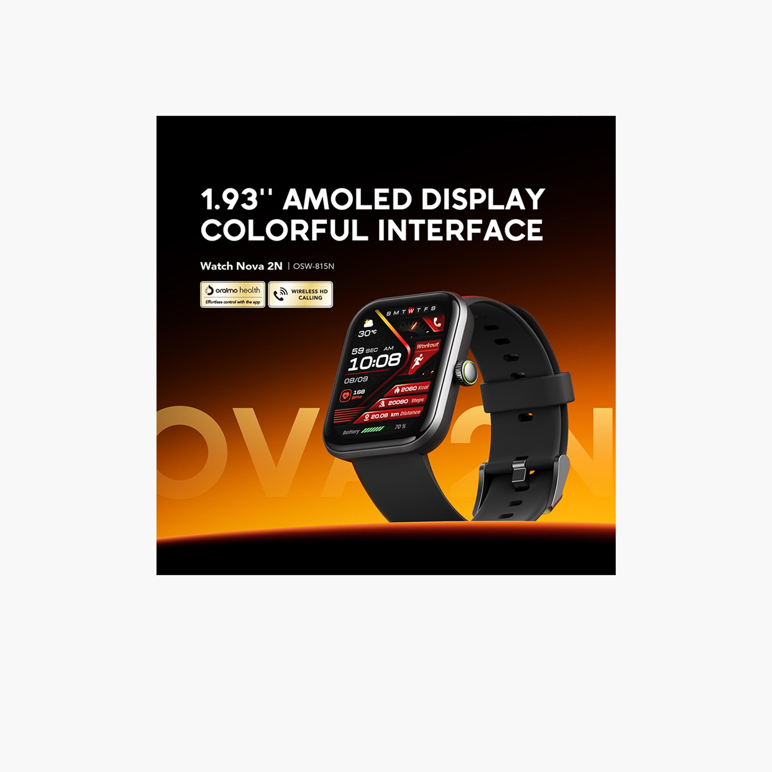 Oraimo Watch Nova 2N 1.93" AMOLED Display Smart Watch - Black-electronics-smartwatches-image-5