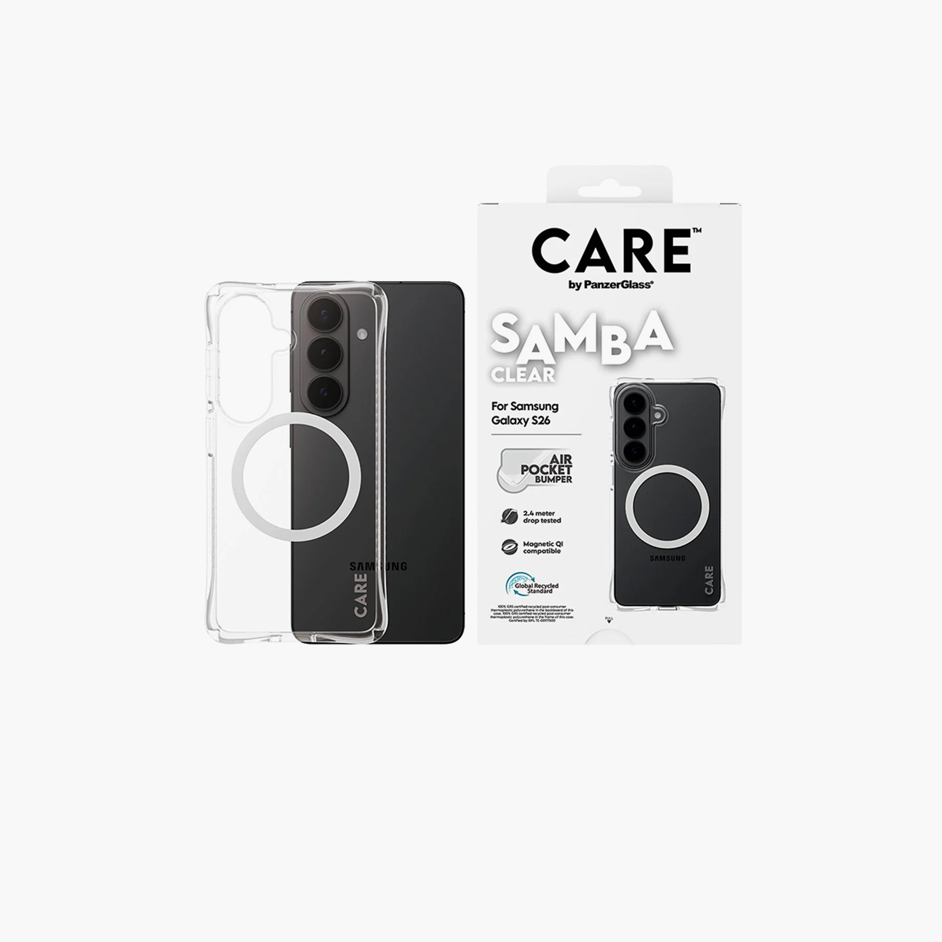 PanzerGlass CARE Samba Case with White Qi Samsung Galaxy S26 - Clear-electronics-accessories-mobileaccesories-image-1