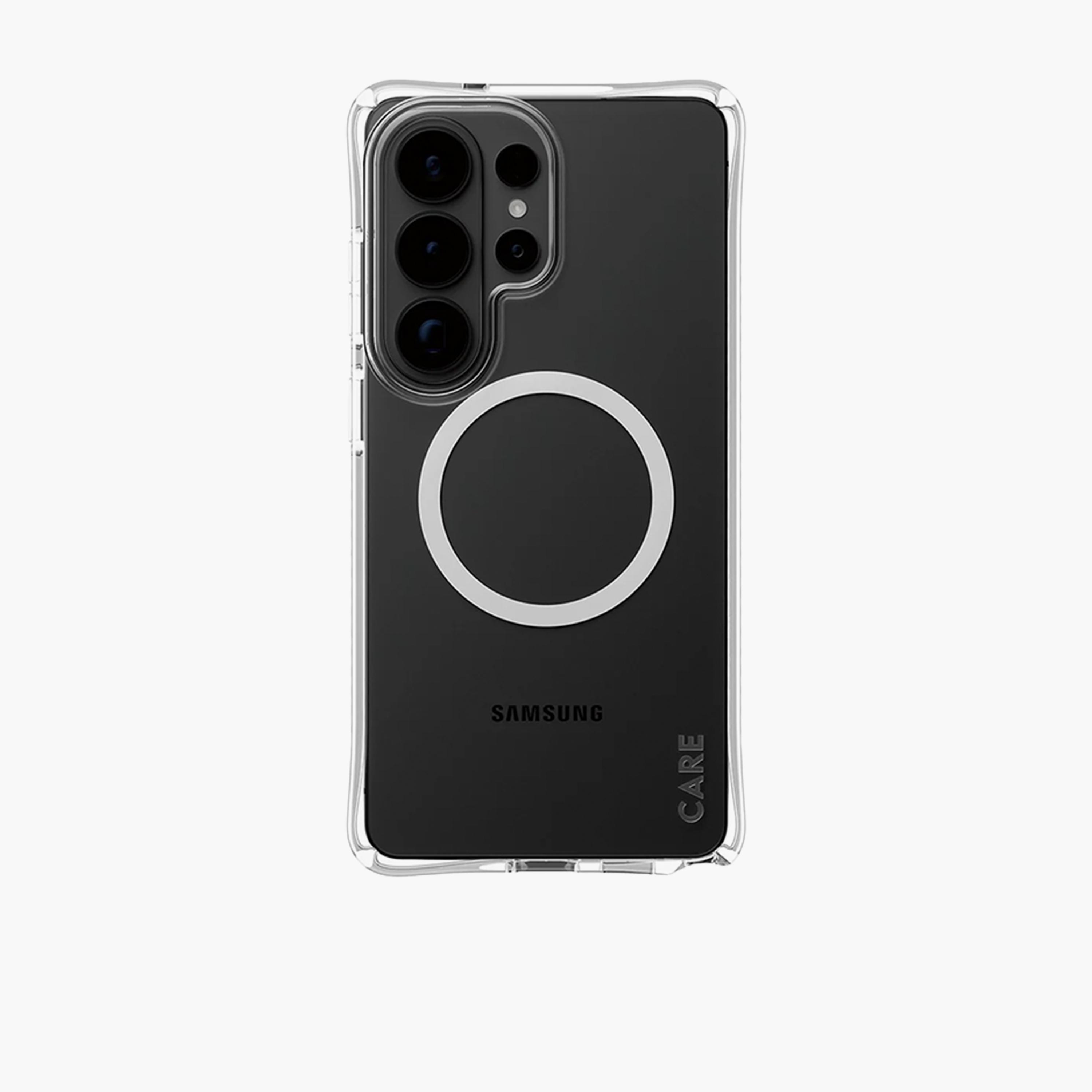 بانزر غلاس - حافظة كير سامبا تقنية Qi البيضاء لهاتف سامسونج جالاكسي S26 ألترا - شفاف-electronics-accessories-mobileaccesories-image-2