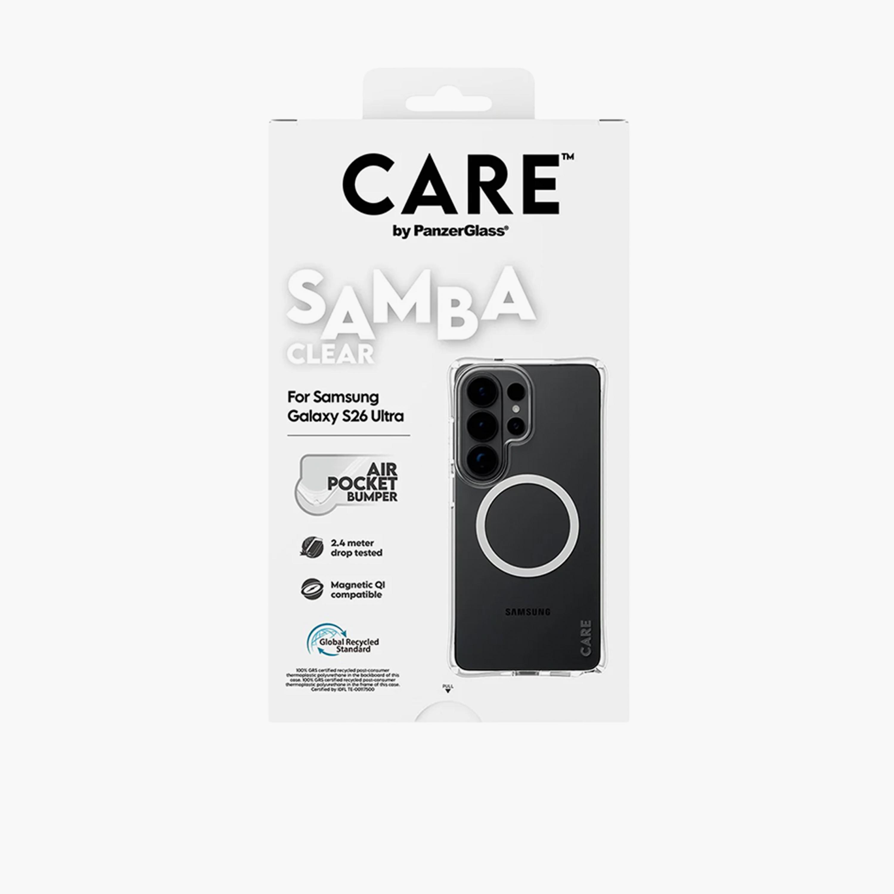 بانزر غلاس - حافظة كير سامبا تقنية Qi البيضاء لهاتف سامسونج جالاكسي S26 ألترا - شفاف-electronics-accessories-mobileaccesories-image-4