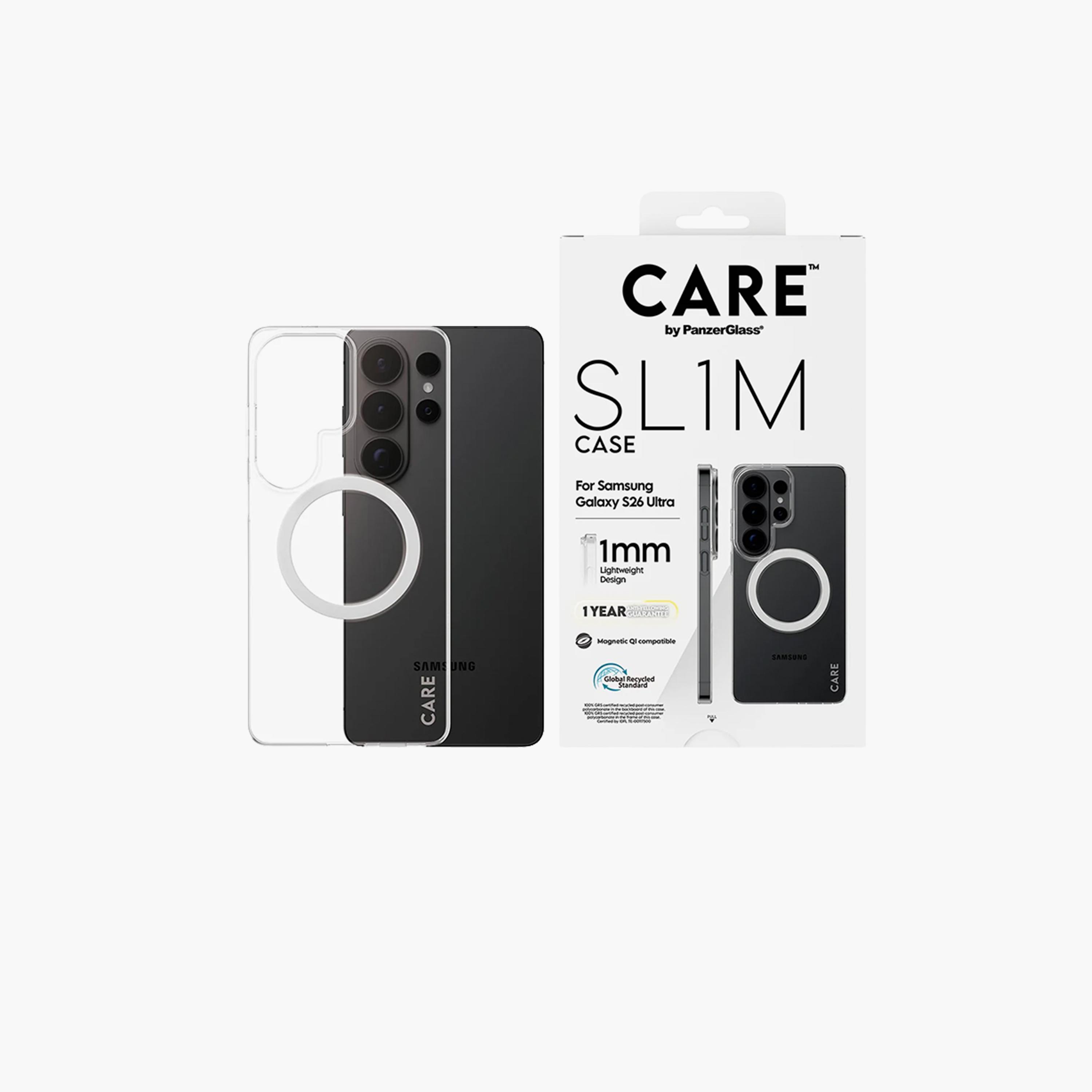 PanzerGlass CARE SL1M Case with White Qi Samsung Galaxy S26 Ultra - Clear-electronics-accessories-mobileaccesories-image-1