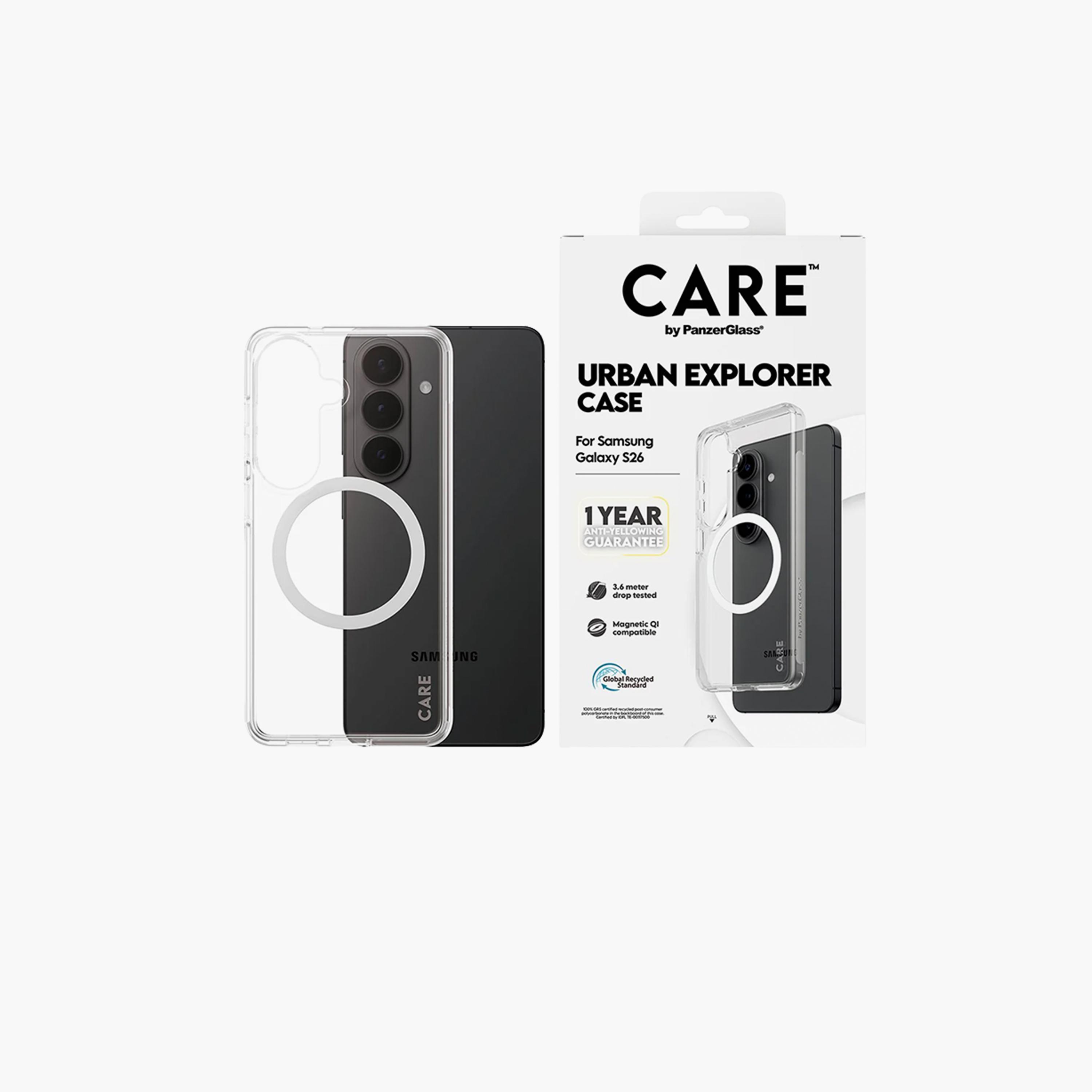 PanzerGlass CARE Urban Explorer Case with White Qi Samsung Galaxy S26 - Clear-electronics-accessories-mobileaccesories-image-1