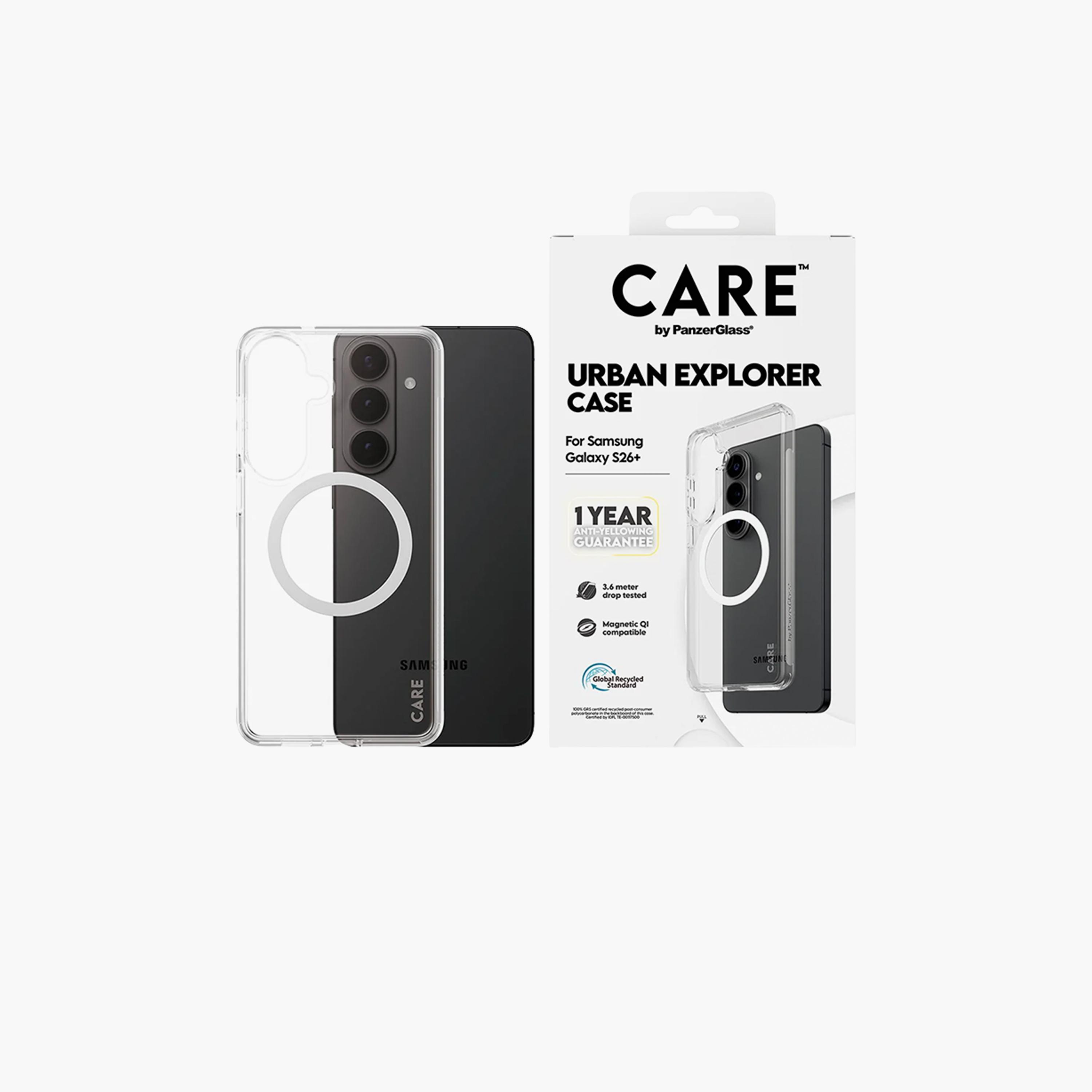 PanzerGlass CARE Urban Explorer Case with White Qi Samsung Galaxy S26 Plus - Clear-electronics-accessories-mobileaccesories-image-1