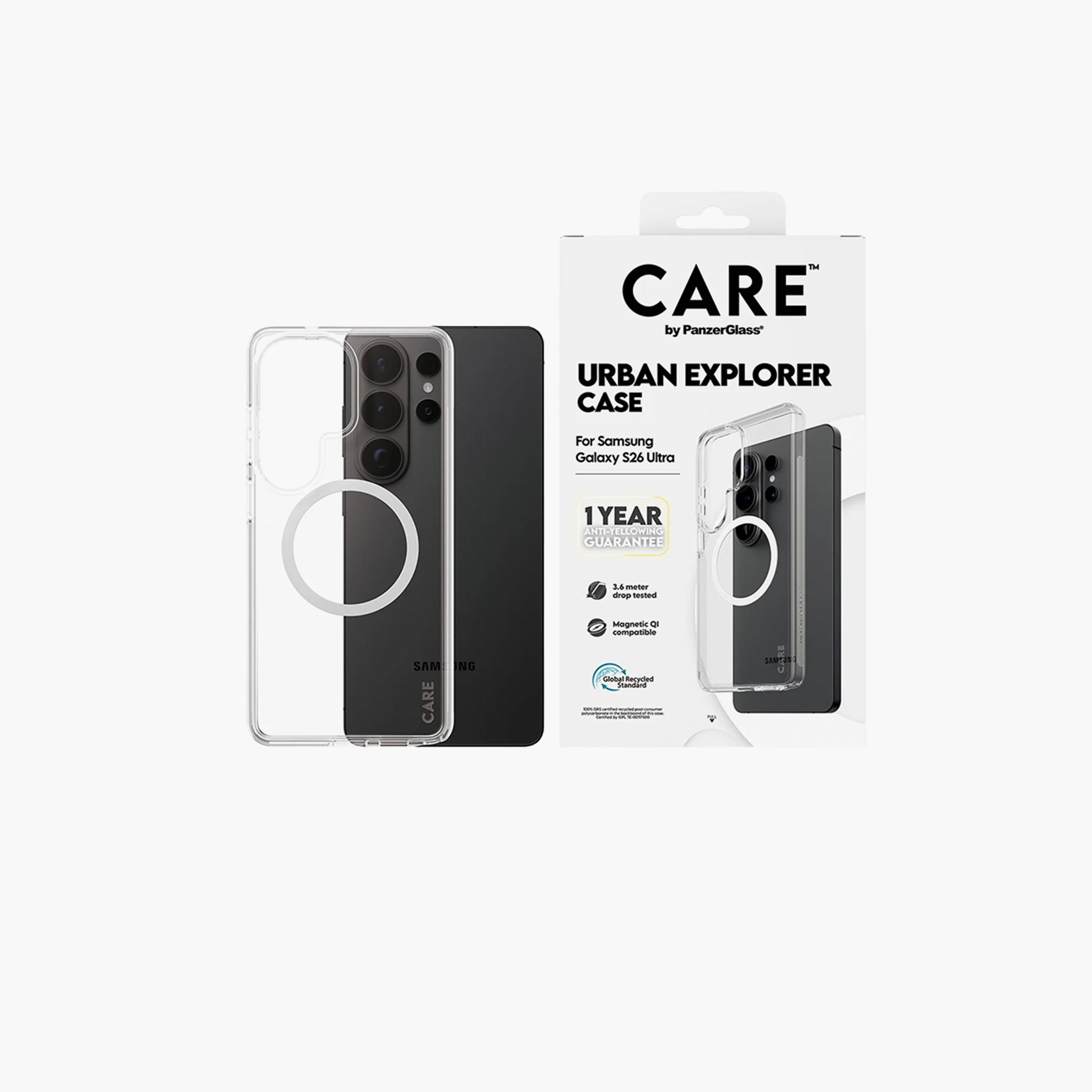 PanzerGlass CARE Urban Explorer Case with White Qi Samsung Galaxy S26 Ultra - Clear-electronics-accessories-mobileaccesories-image-1