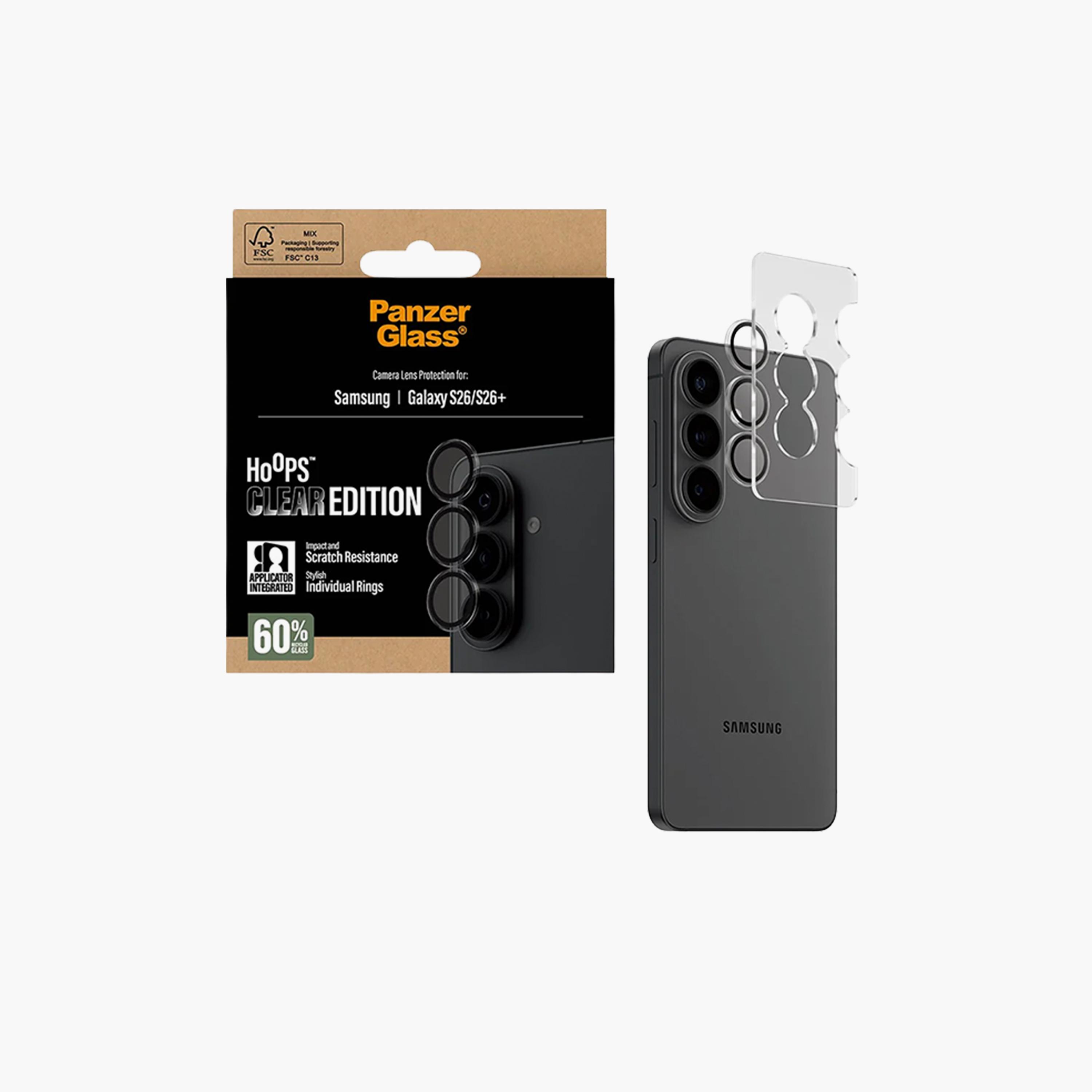 PanzerGlass Hoops Camera Lens Protector Transparent Samsung Galaxy S26/S26 Plus - Clear-electronics-accessories-mobileaccesories-image-2