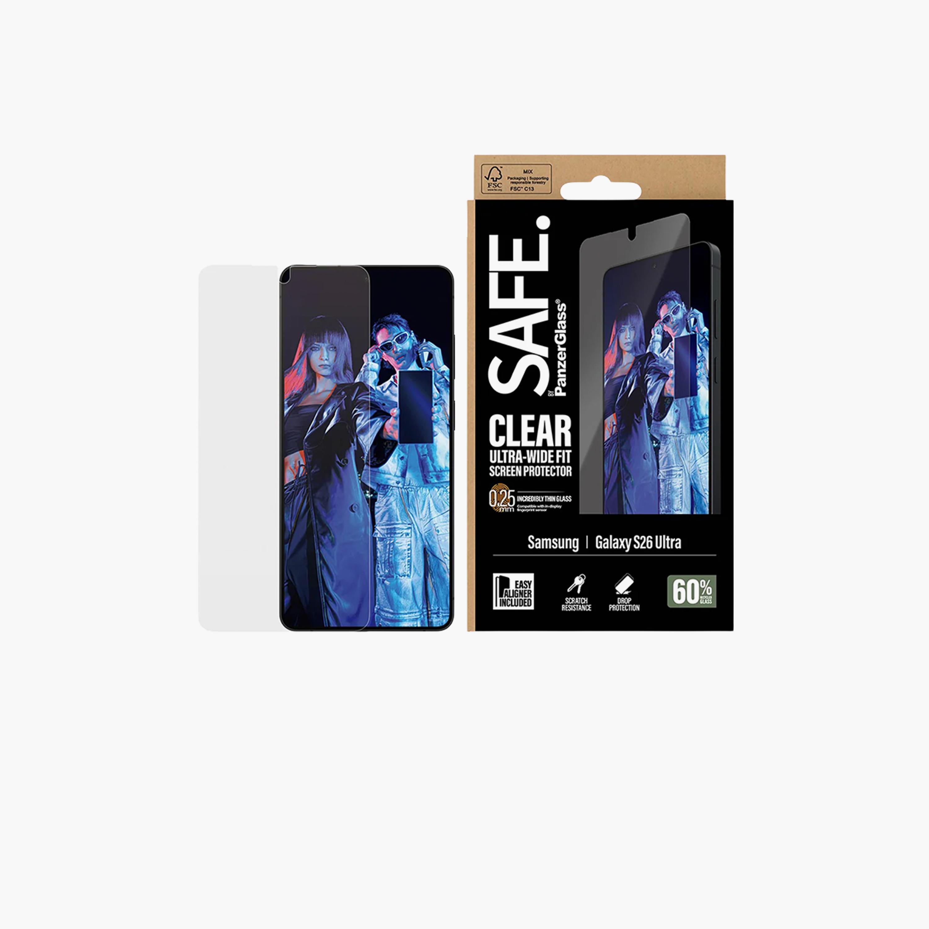 PanzerGlass SAFE Screen Protector Ultra-Wide-Fit EasyAligner Samsung Galaxy S26 Ultra - Clear-electronics-accessories-mobileaccesories-image-1