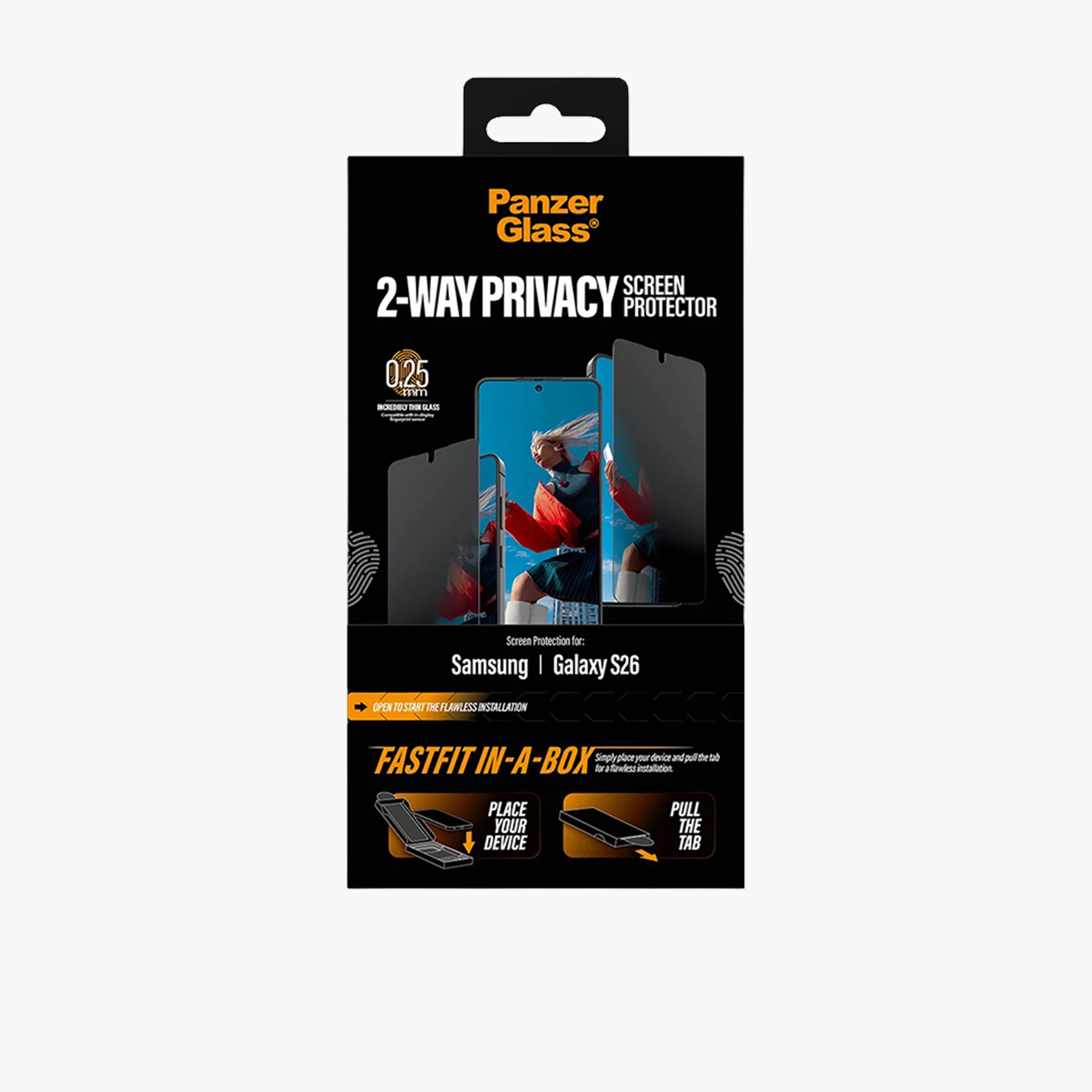 PanzerGlass Screen Protector 2-Way Privacy FastFit In-A-Box Samsung Galaxy S26 - Privacy-electronics-accessories-mobileaccesories-image-5