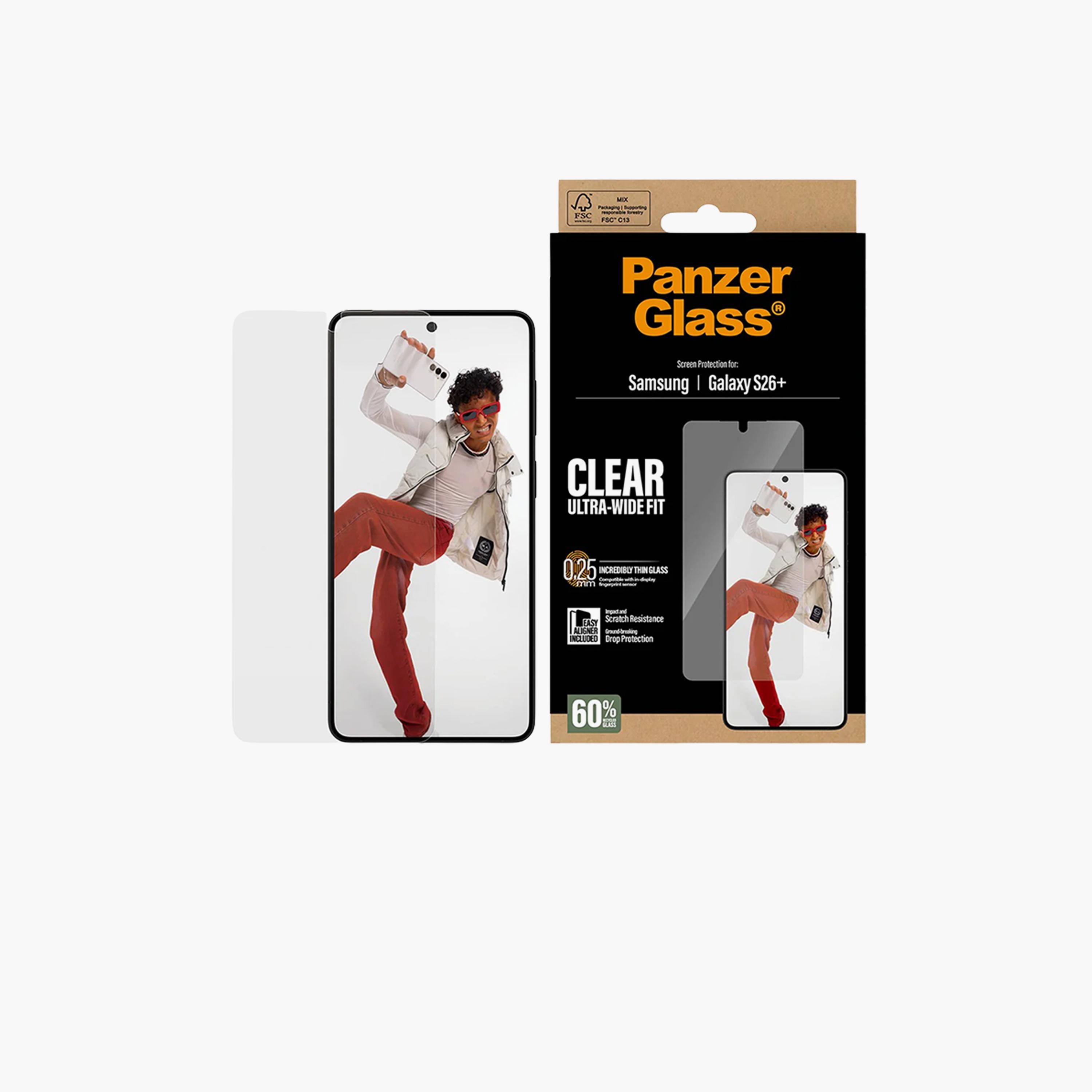 PanzerGlass Screen Protector Ultra-Wide-Fit with EasyAligner Samsung Galaxy S26 Plus - Clear-electronics-accessories-mobileaccesories-image-1