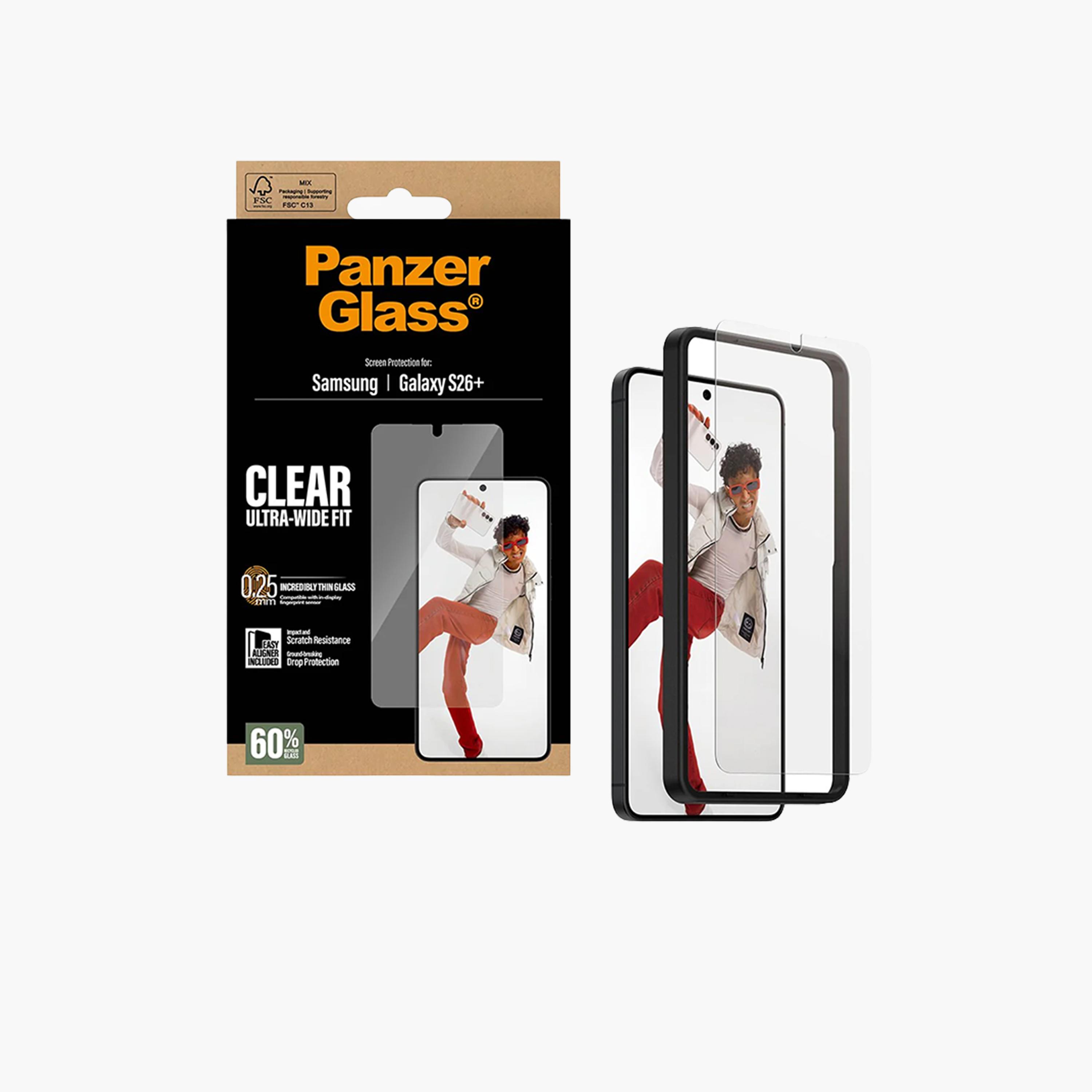 PanzerGlass Screen Protector Ultra-Wide-Fit with EasyAligner Samsung Galaxy S26 Plus - Clear-electronics-accessories-mobileaccesories-image-2
