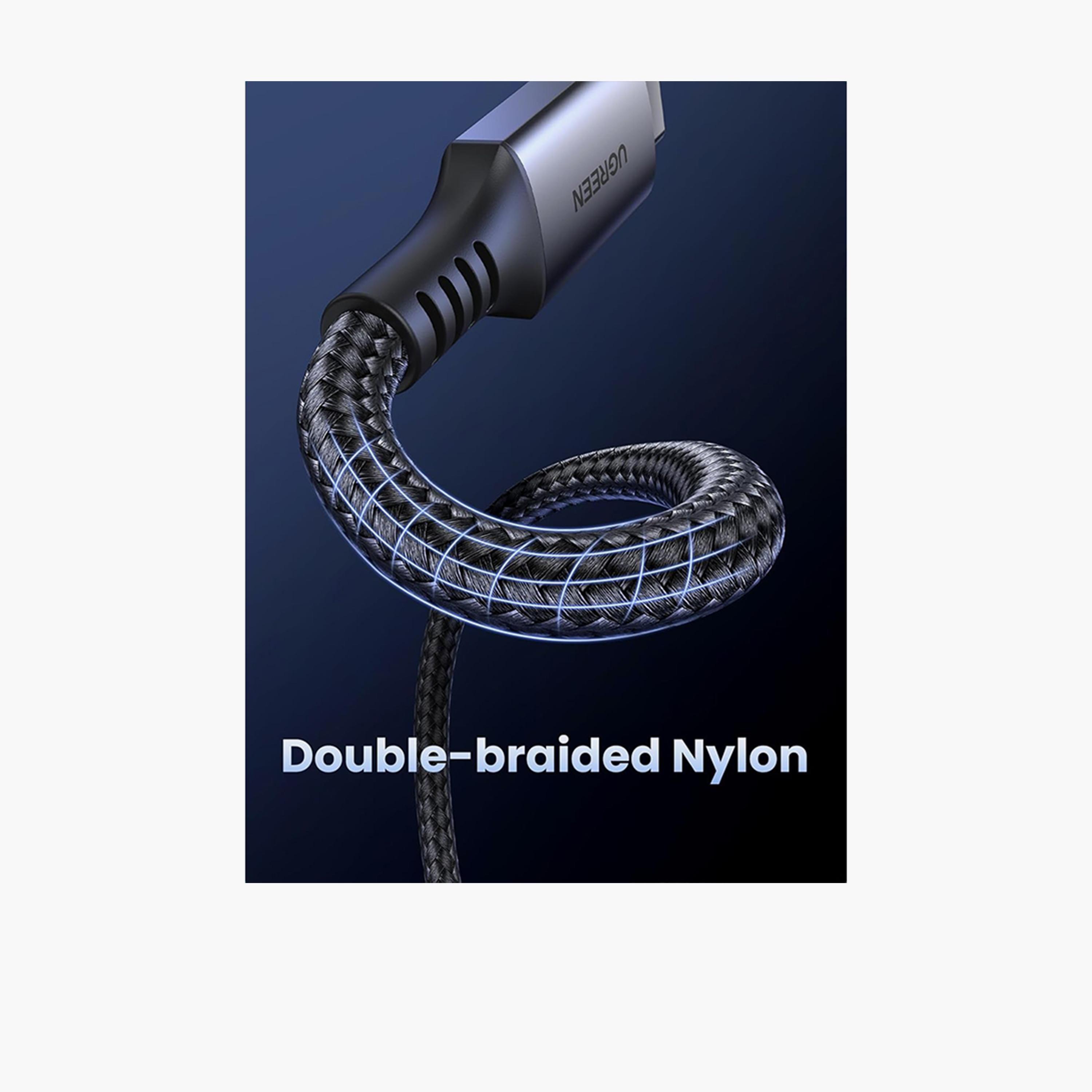 Ugreen Cable Fast Charging Braided USB-C to USB-C 1m 60W - Gray-electronics-accessories-mobileaccesories-image-5