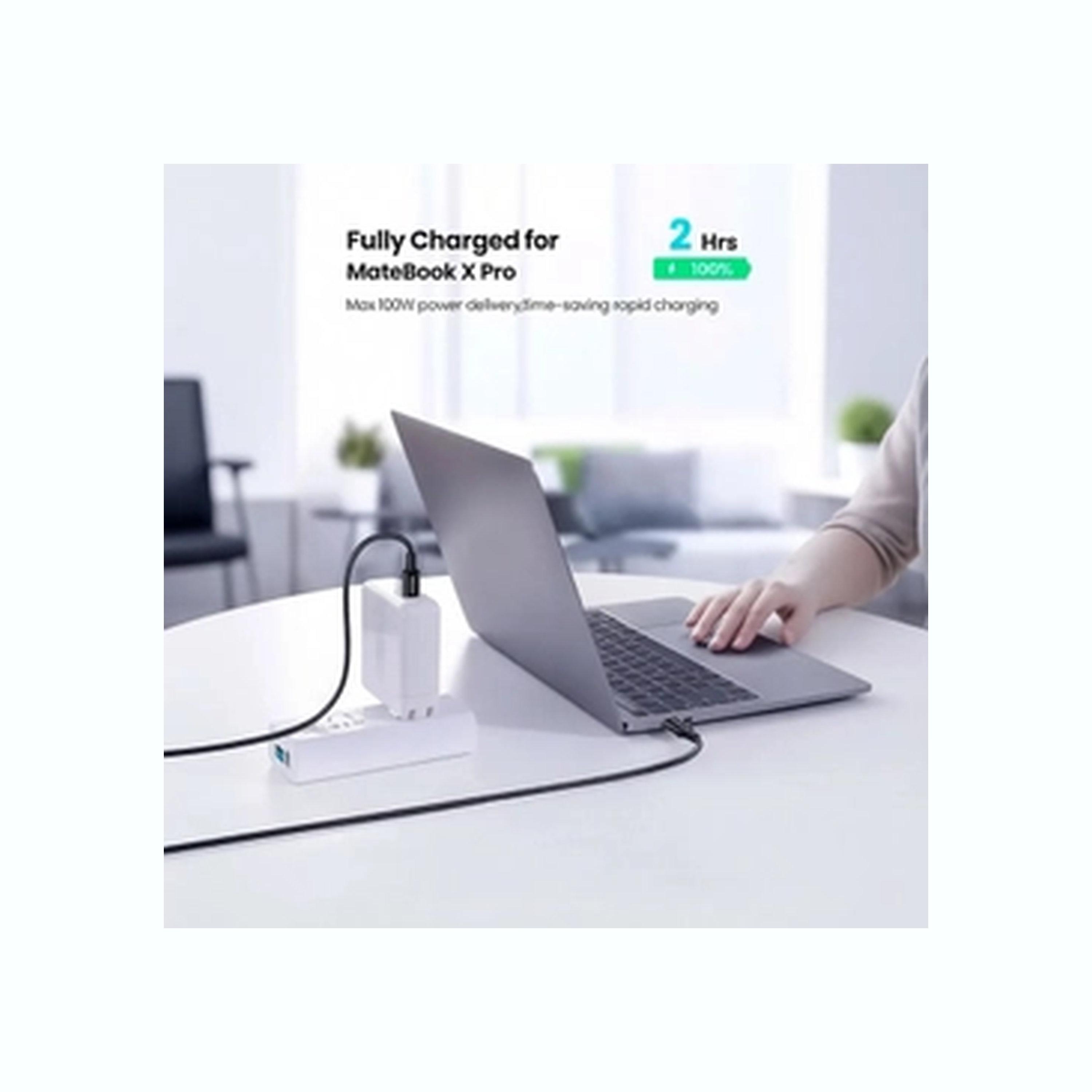 Ugreen Cable Fast Charging Braided USB-C to USB-C 5A 1m 100W - Black-electronics-accessories-mobileaccesories-image-4