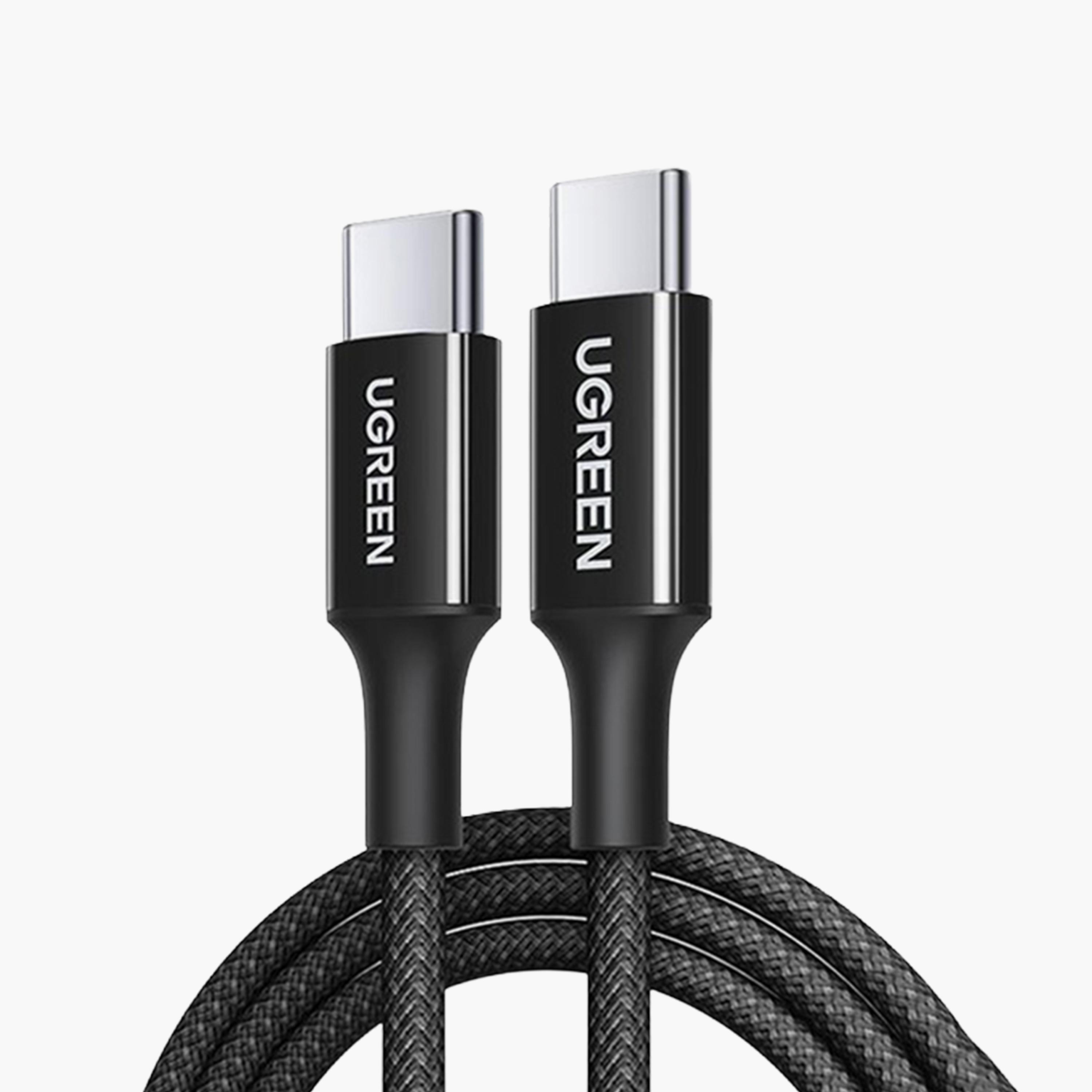 Ugreen Cable Fast Charging Braided USB-C to USB-C 5A 2m 100W - Black-electronics-accessories-mobileaccesories-image-1