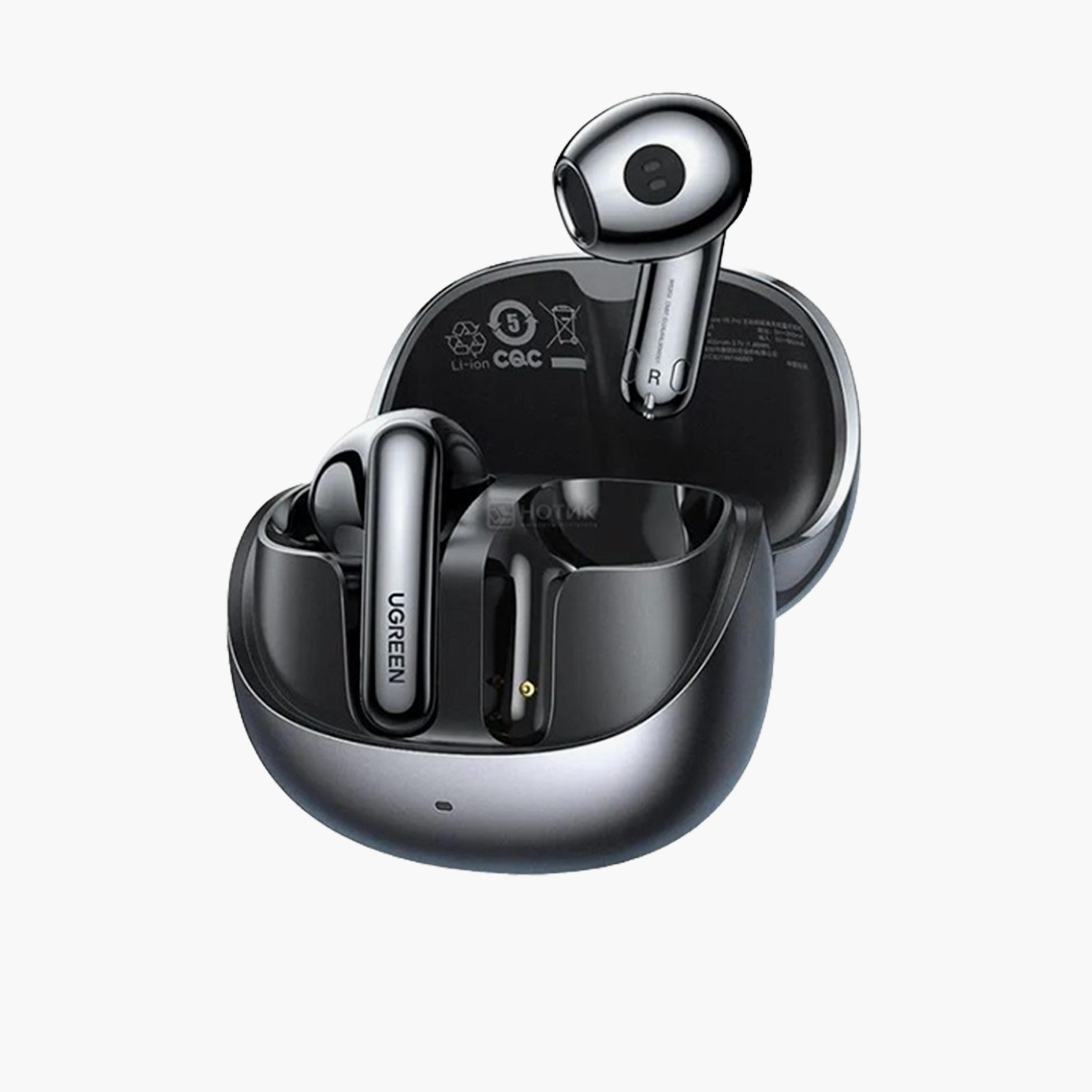 Ugreen HiTune H6 Pro Hybrid Active Noise-Cancelling Earbuds - Silver Grey-electronics-headphonesandearphones-image-1