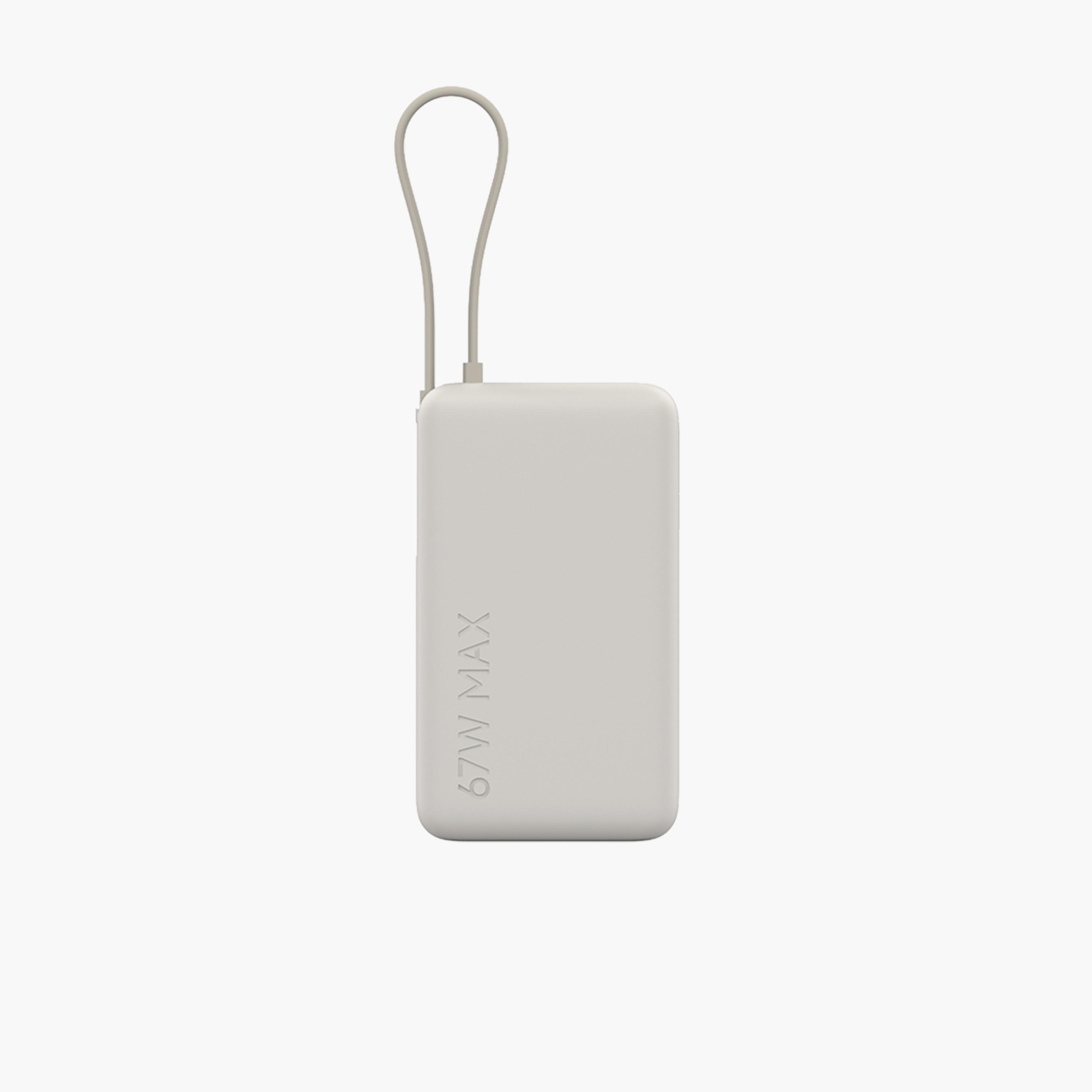 شاومي - بنك طاقة بسعة 10000 مللي أمبير، بمنافذ USB-C وUSB، بقدرة 67 واط، موديل BHR08O0GL - لون بني فاتح-electronics-accessories-mobileaccesories-image-1