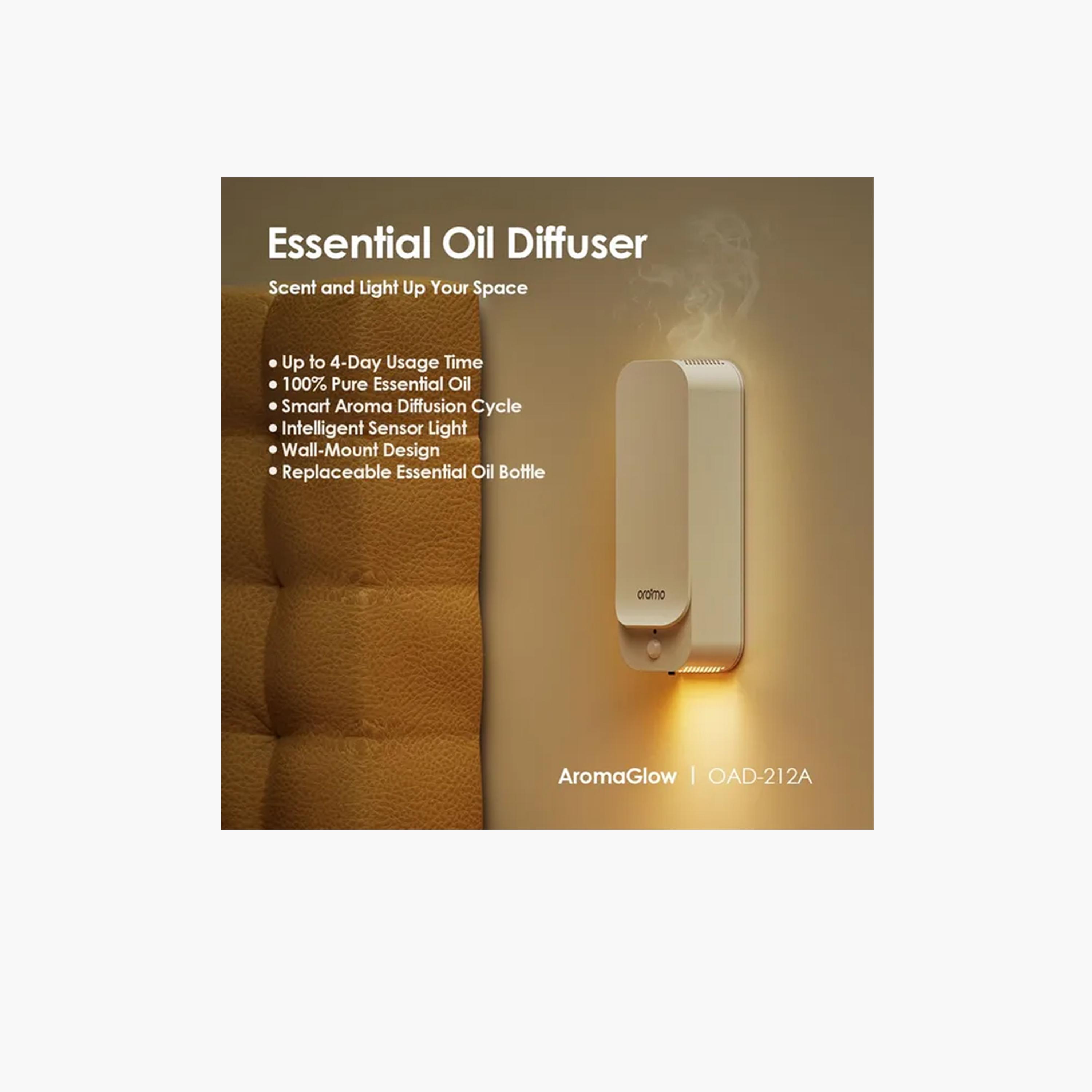Oraimo AromaGlow Waterless Wall-mounted Aromatherapy Diffuser - White-household-decorandfragrance-homefragrance-diffusers-image-4