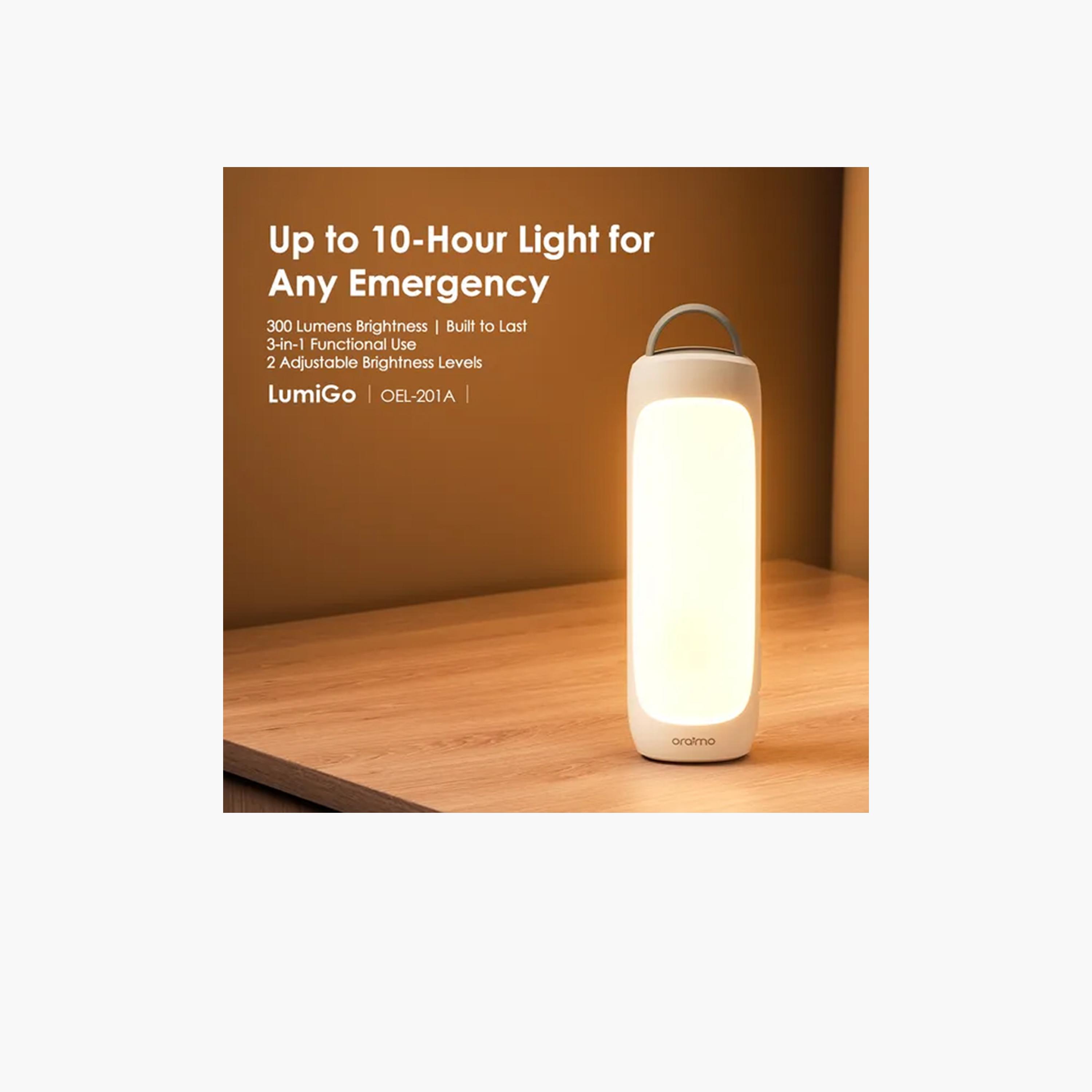 Oraimo LumiGo 300 Lumens Emergency Light - Dawn White-household-lighting-decorativelighting-noveltylights-image-2