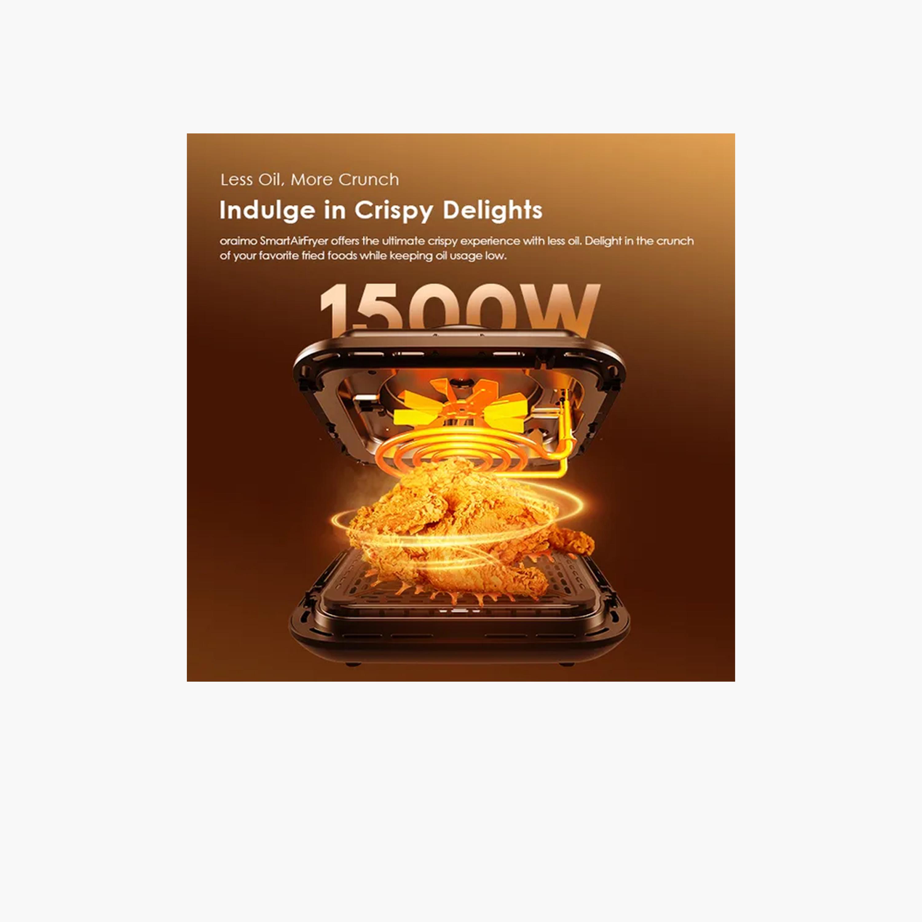 أورايمو - مقلاة هوائية ذكية 1500 واط، سعة 5 لتر - أسود-household-appliances-homeappliances-airpurifiers-image-3
