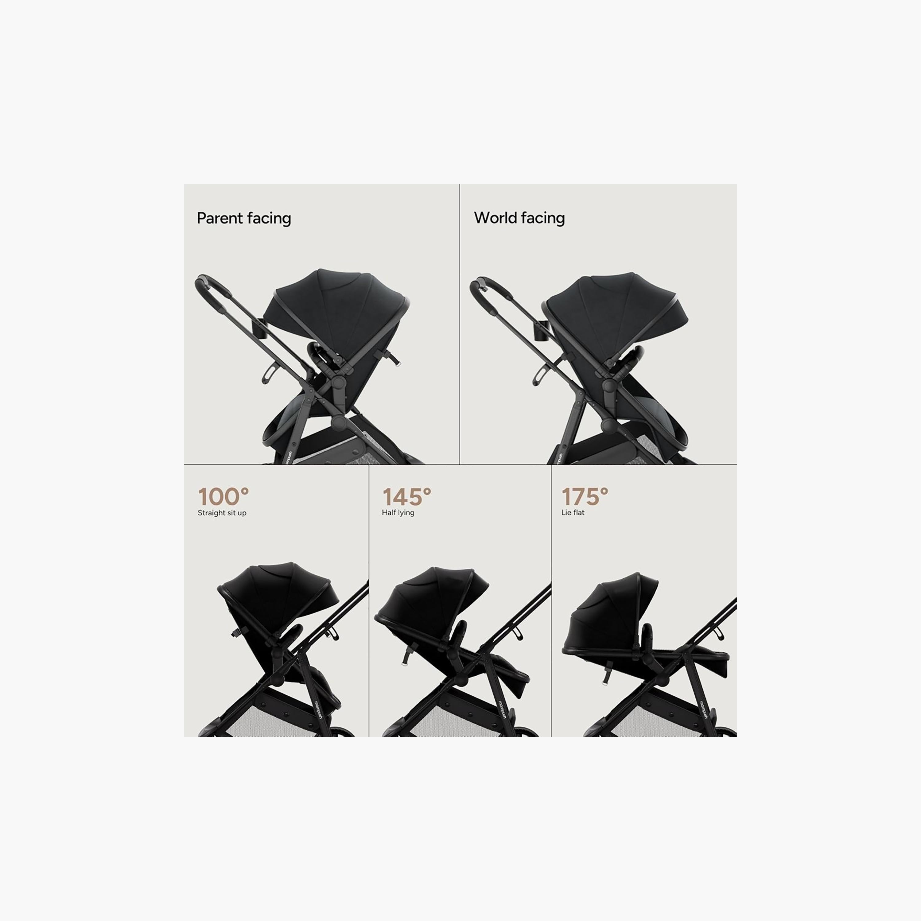 Mompush 2-In-1 Wiz Convertible Stroller with Extendable Canopy & Bassinet Mode-baby-gear-strollersandprams-strollers-image-5