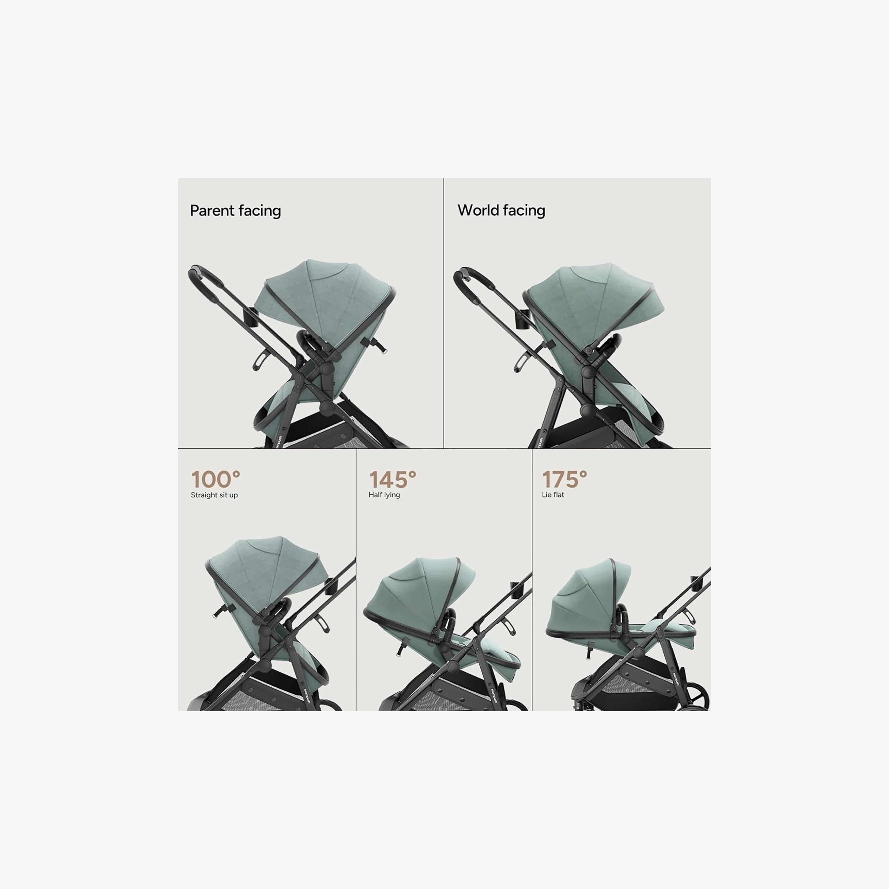 Mompush 2-In-1 Wiz Convertible Stroller with Extendable Canopy & Bassinet Mode-baby-gear-strollersandprams-strollers-image-10