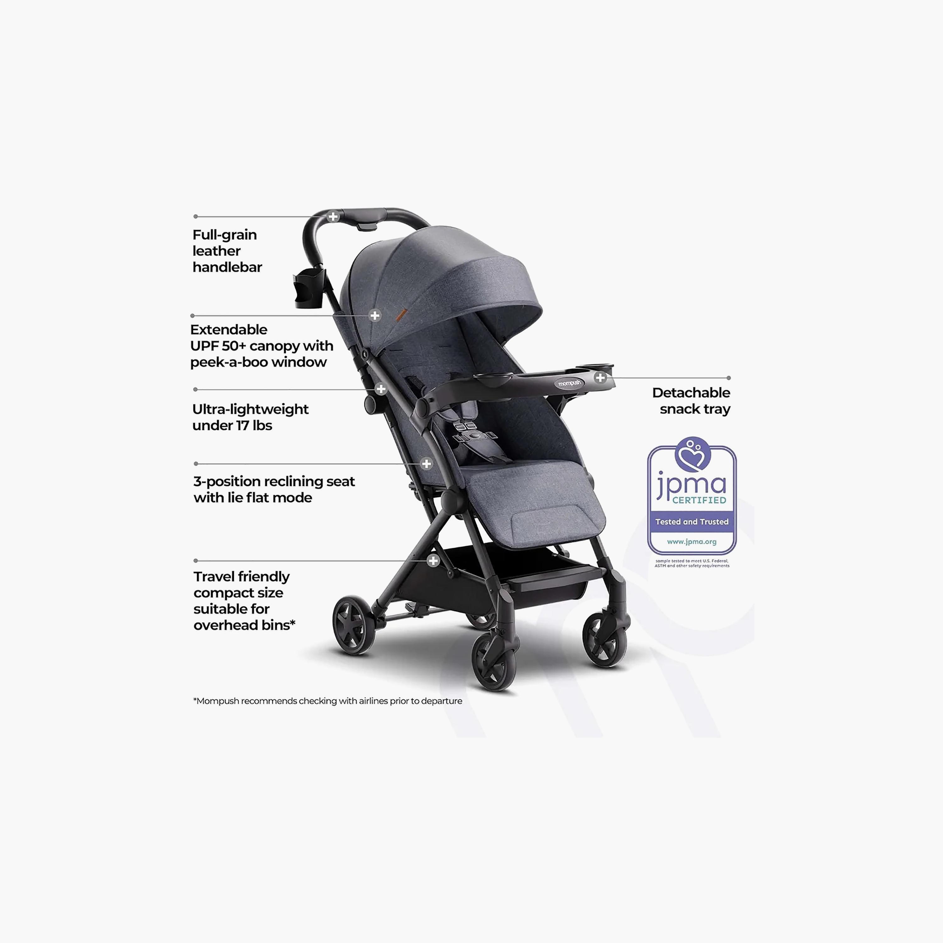 Mompush Lithe V2 Lightweight Travel Stroller with Detachable Snack Tray-baby-gear-strollersandprams-strollers-image-10