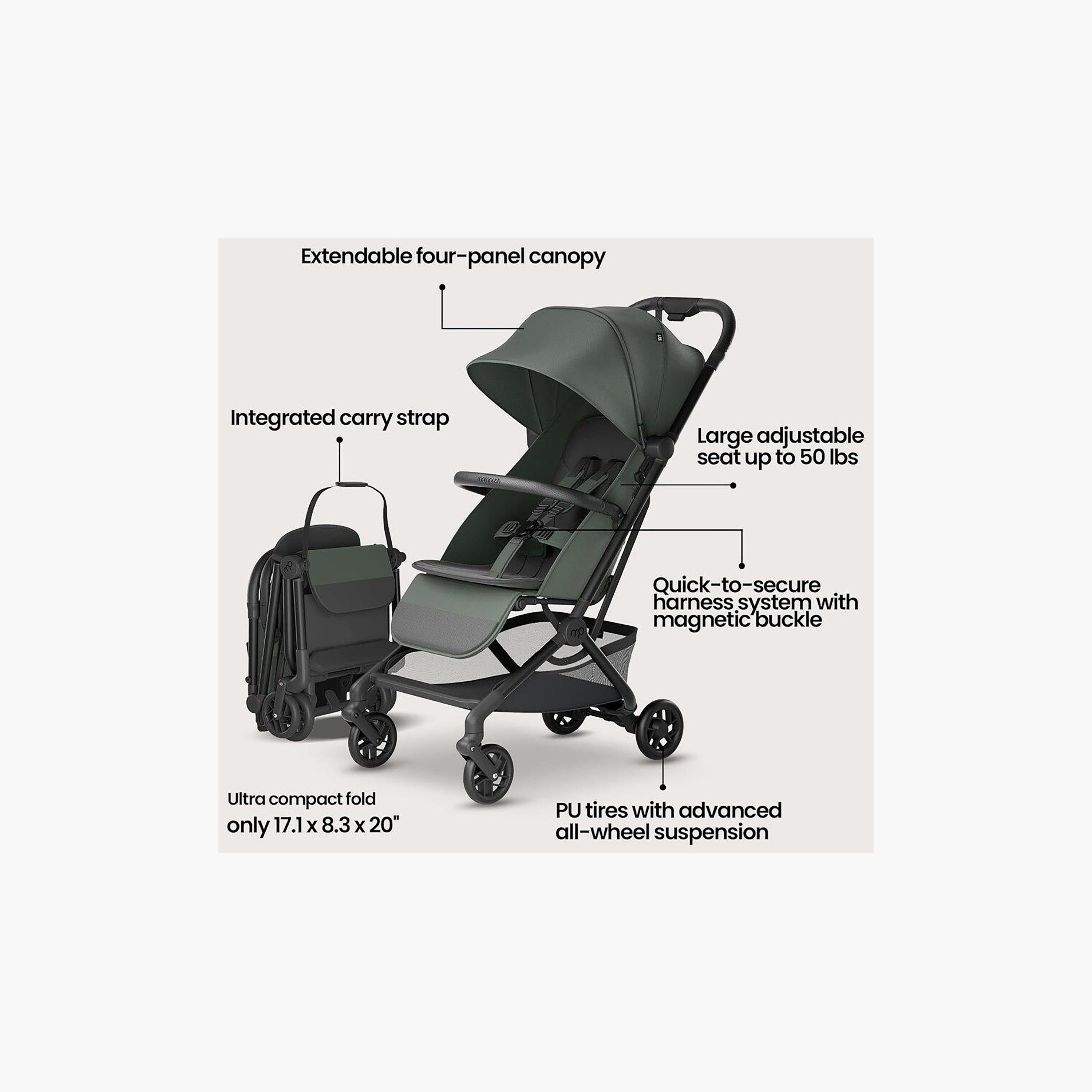 Mompush Velo Ultra-Compact Lightweight Travel Stroller with Canopy-baby-gear-strollersandprams-strollers-image-2
