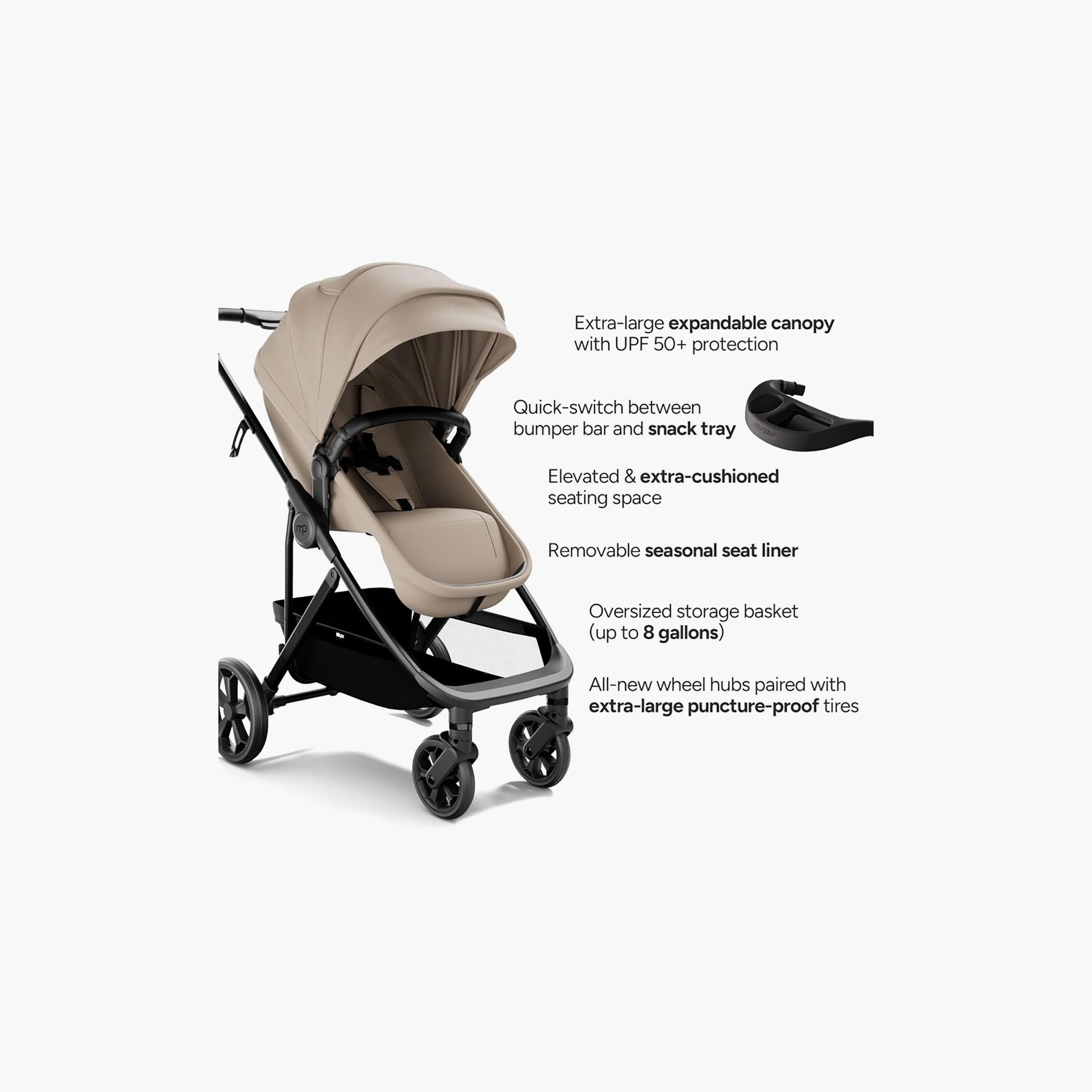 Mompush 4-In-1 Wiz Pro Stroller with Newborn Mode & Detachable Snack Tray-baby-gear-strollersandprams-strollers-image-9