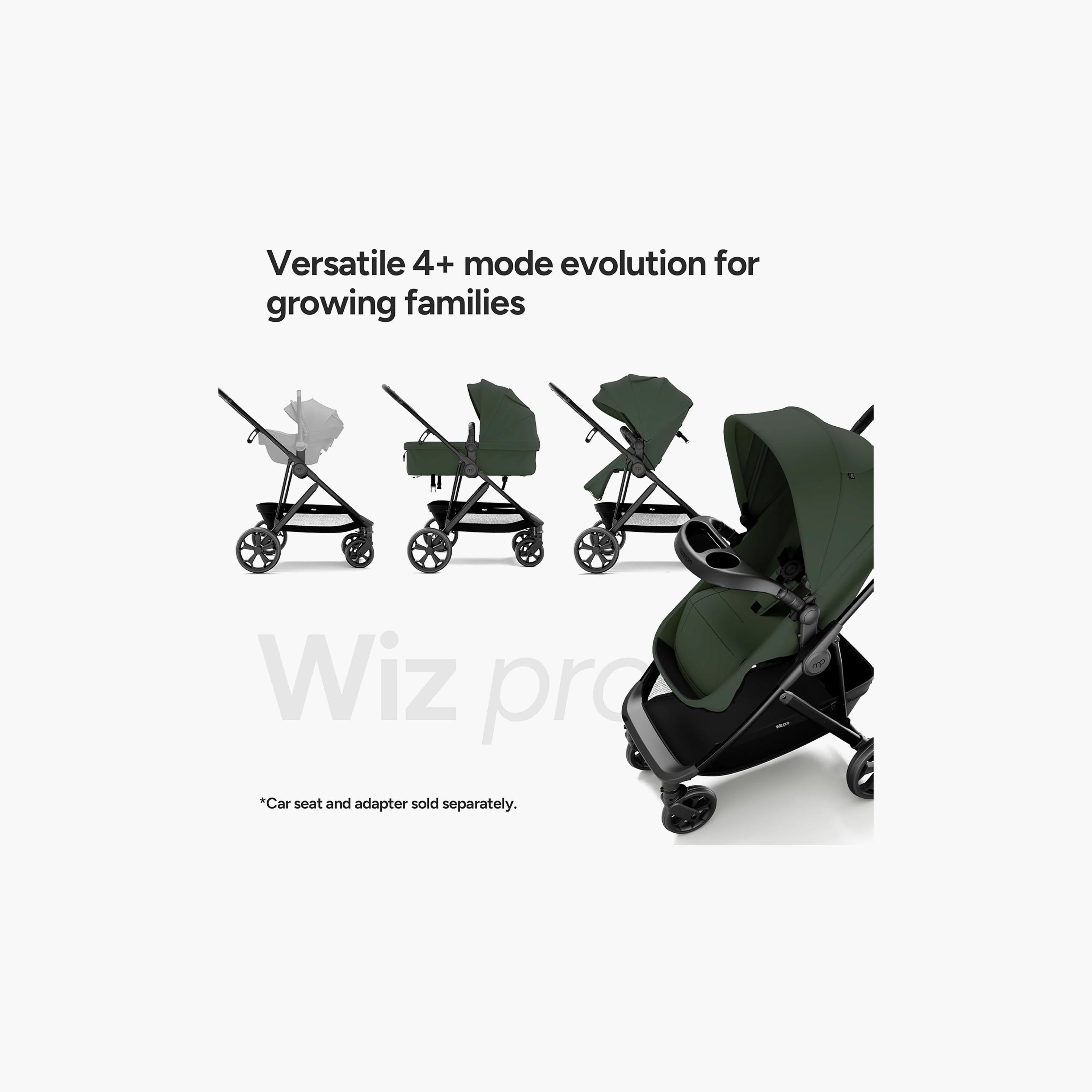 Mompush 4-In-1 Wiz Pro Stroller with Newborn Mode & Detachable Snack Tray-baby-gear-strollersandprams-strollers-image-5