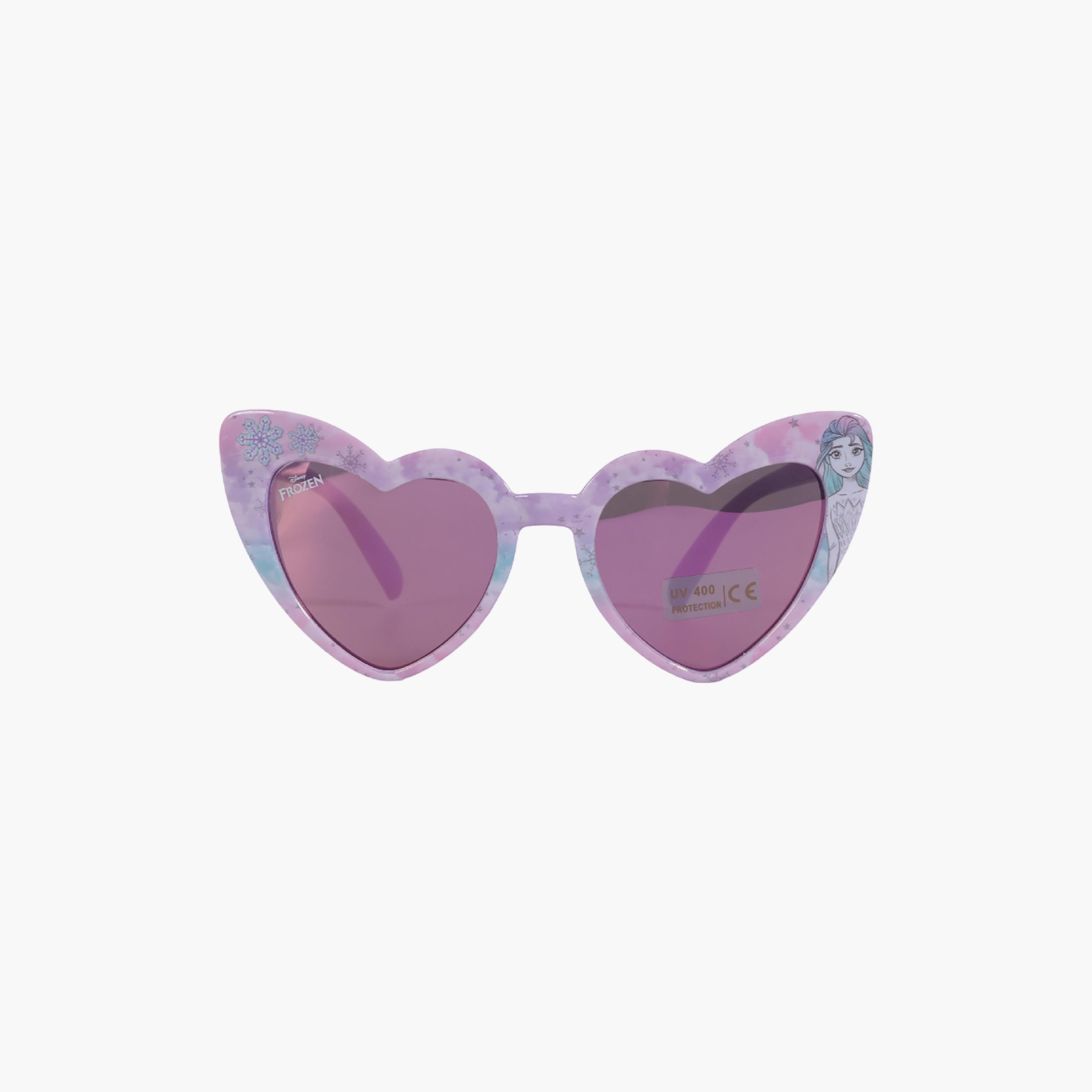 نظارة شمسية على شكل قلب وإطار براق بتصميم ديزني فروزن (ملكة الثلج)-girls-accessories-sunglasses-image-1