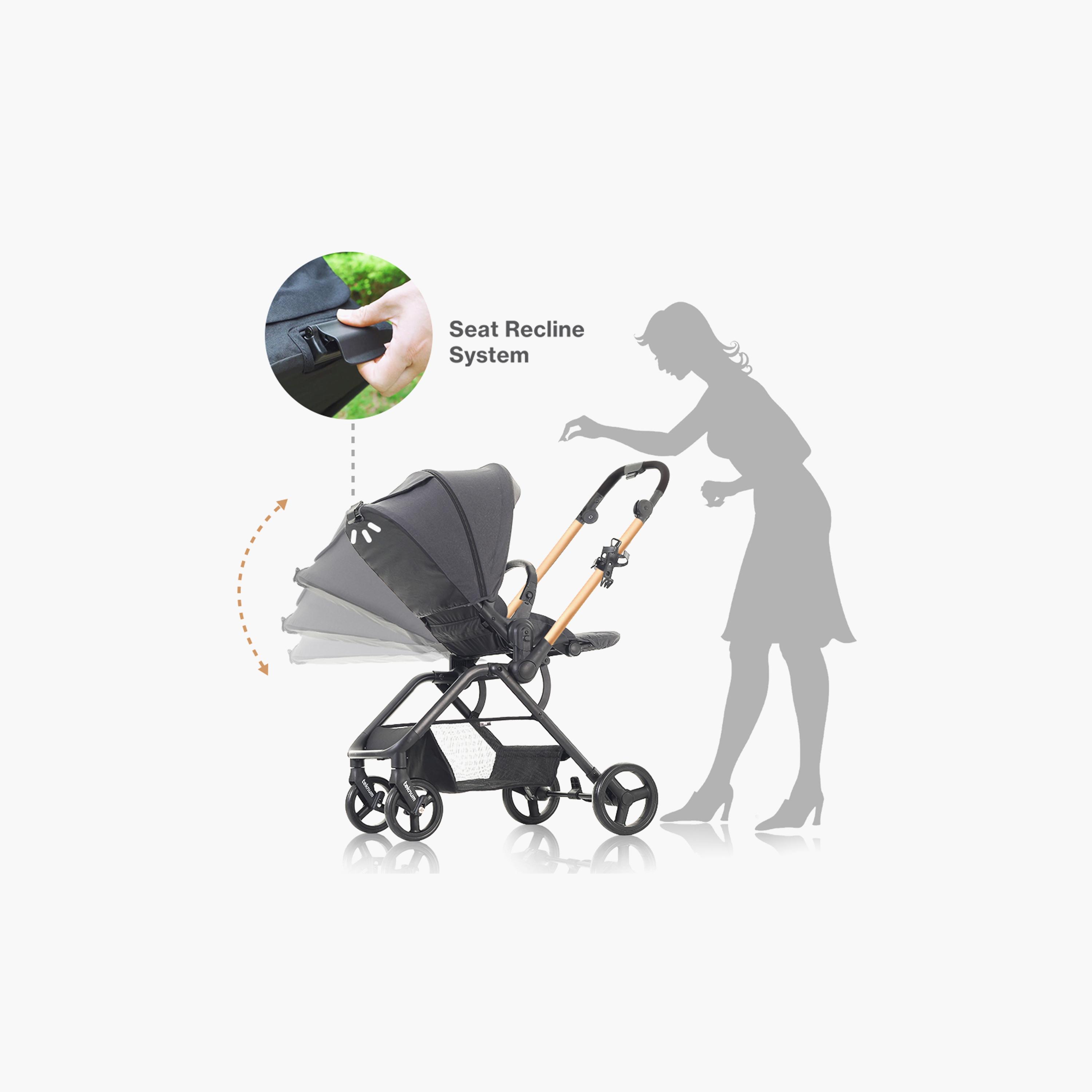 Teknum Stroll 1 Reversible Travel Stroller with 5 Point Safety Harness & Canopy-baby-gear-strollersandprams-strollers-image-11