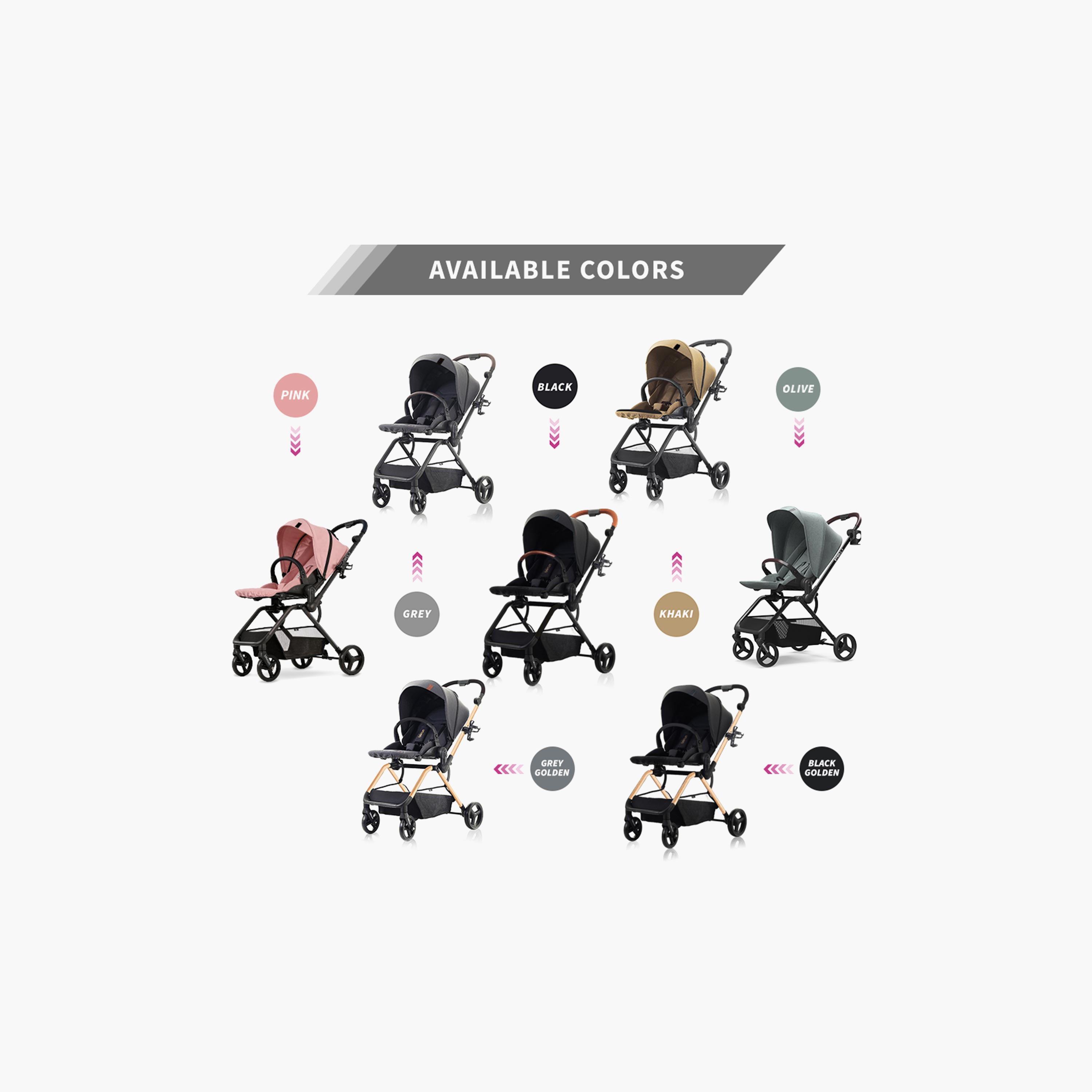 Teknum Stroll 1 Reversible Travel Stroller with 5 Point Safety Harness & Canopy-baby-gear-strollersandprams-strollers-image-5