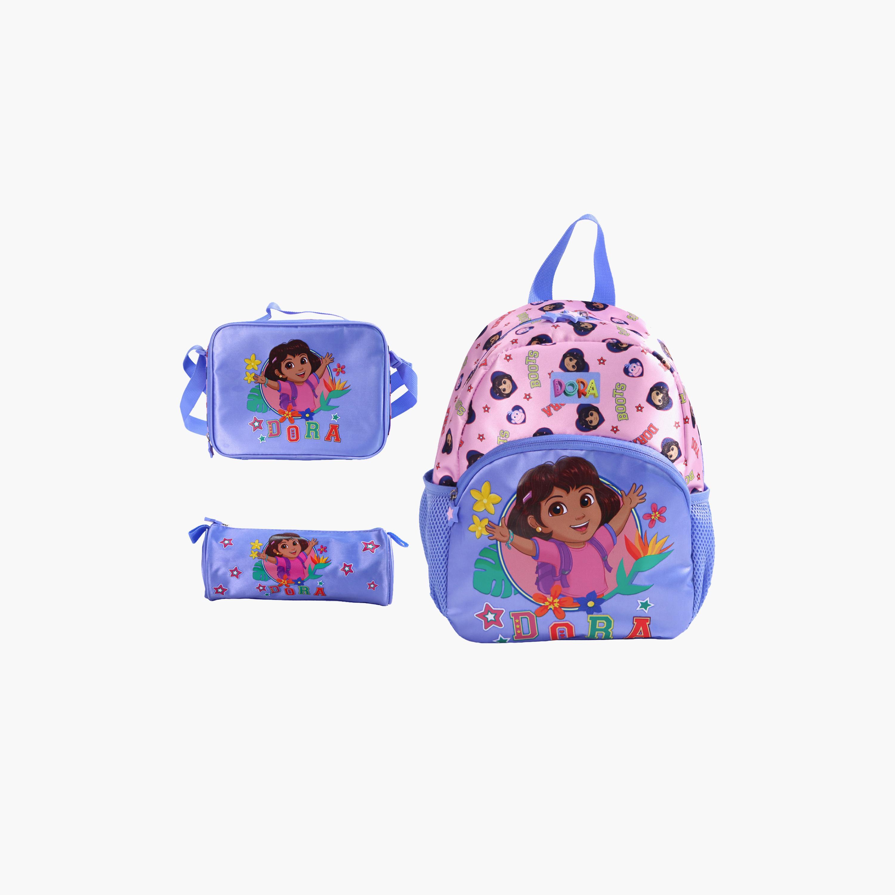 Moon Dora the Explorer School Bag with Lunch Bag & Pencil Case - 13 Inch-school-bagsandbackpacks-sets-image-1