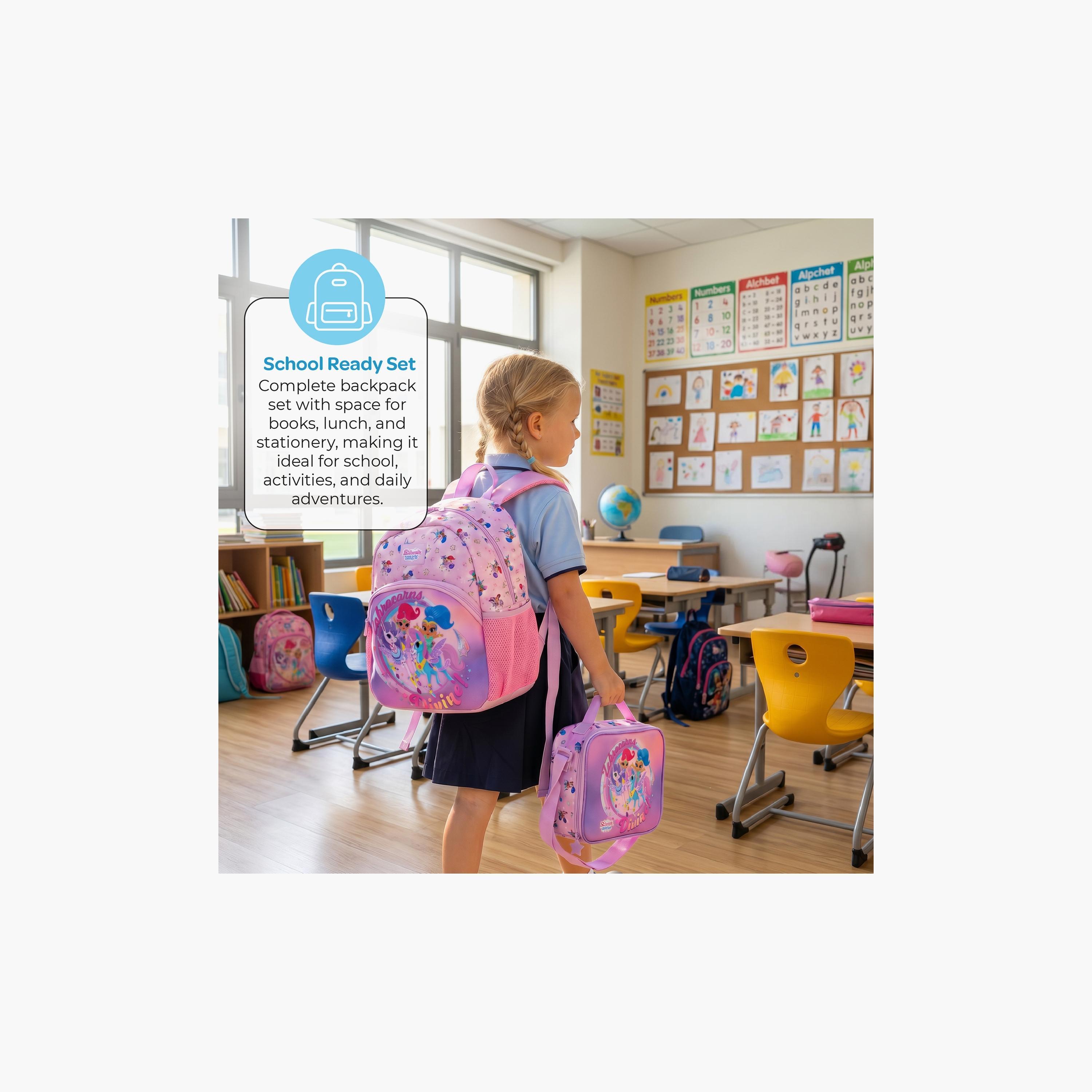 Moon Shimmer & Shine School Bag with Lunch Bag & Pencil Case - 13 Inch-school-bagsandbackpacks-sets-image-10