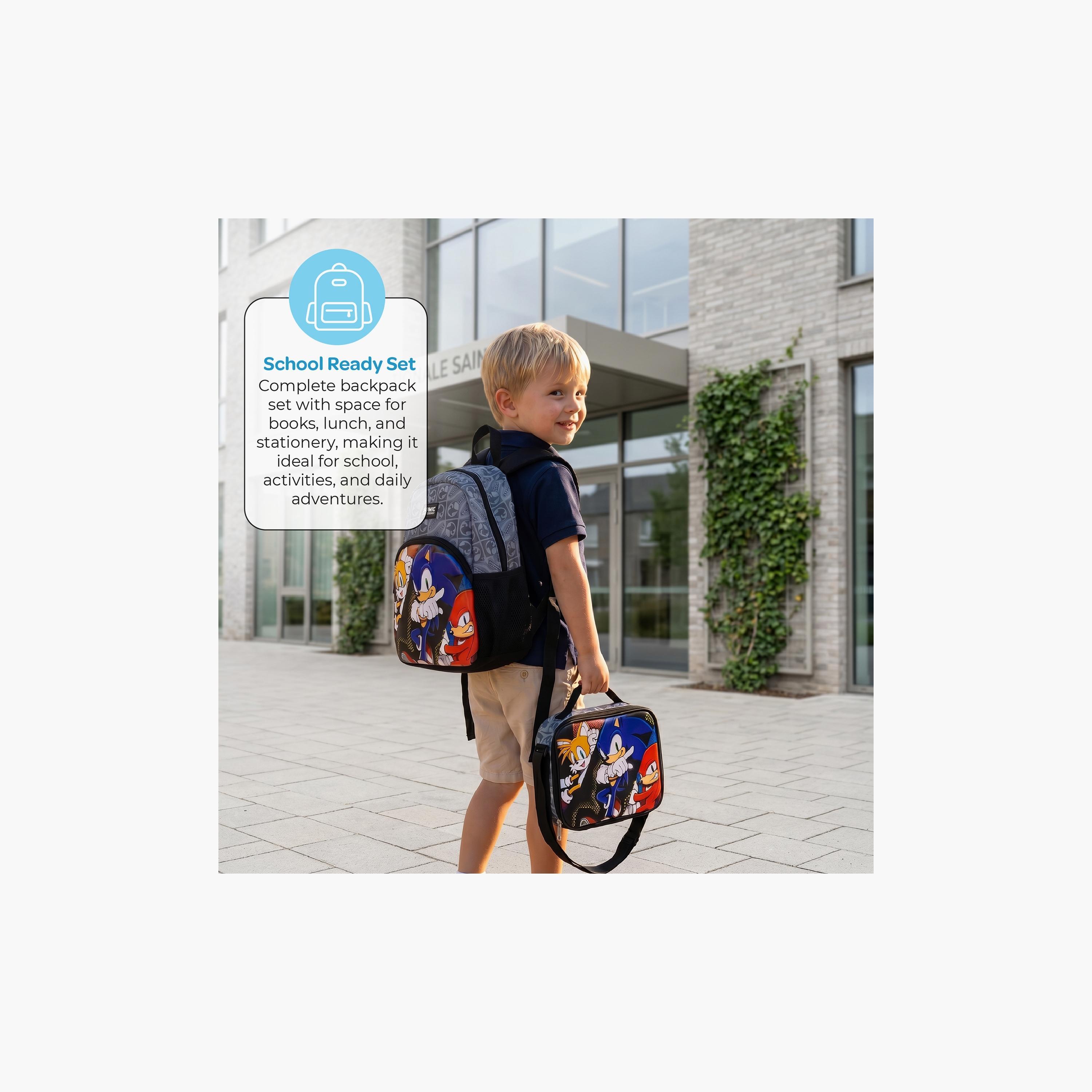 Moon Sonic the Hedgehog School Bag with Lunch Bag & Pencil Case - 13 Inch-school-bagsandbackpacks-sets-image-10