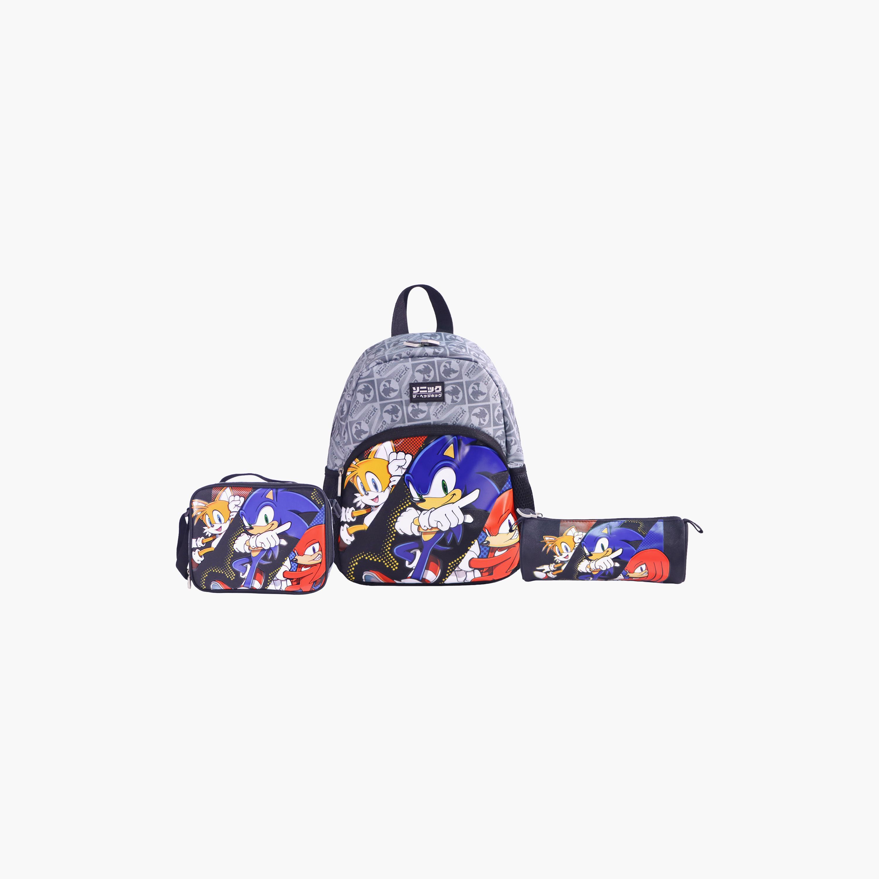 Moon Sonic the Hedgehog School Bag with Lunch Bag & Pencil Case - 13 Inch-school-bagsandbackpacks-sets-image-3
