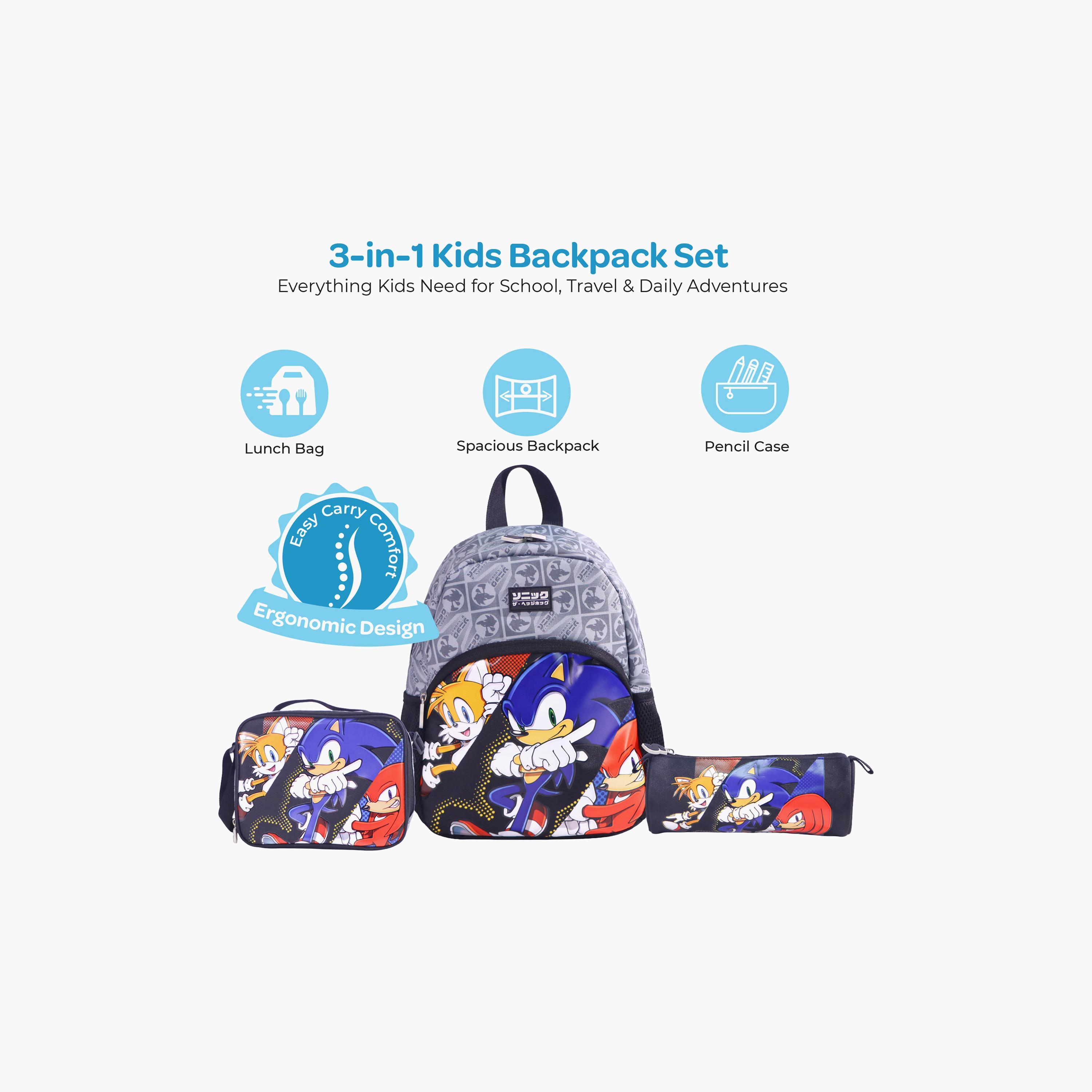 Moon Sonic the Hedgehog School Bag with Lunch Bag & Pencil Case - 13 Inch-school-bagsandbackpacks-sets-image-4