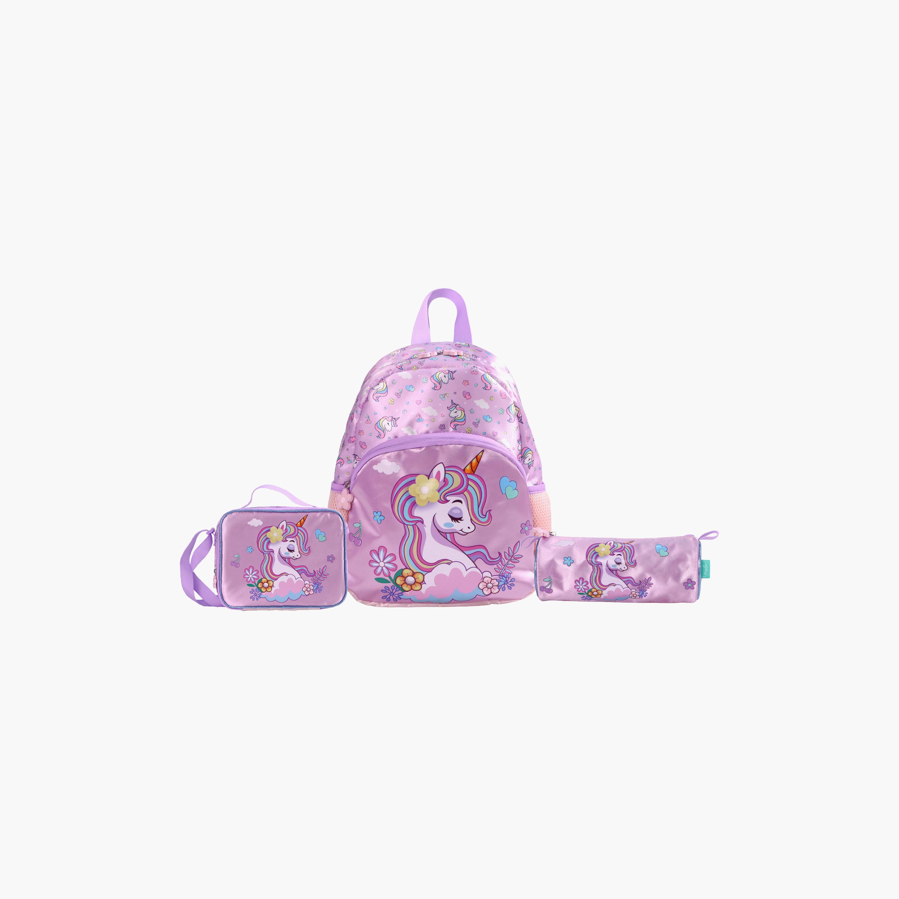 Moon Unicorn School Bag with Lunch Bag & Pencil Case - 13 Inch-school-bagsandbackpacks-sets-image-3