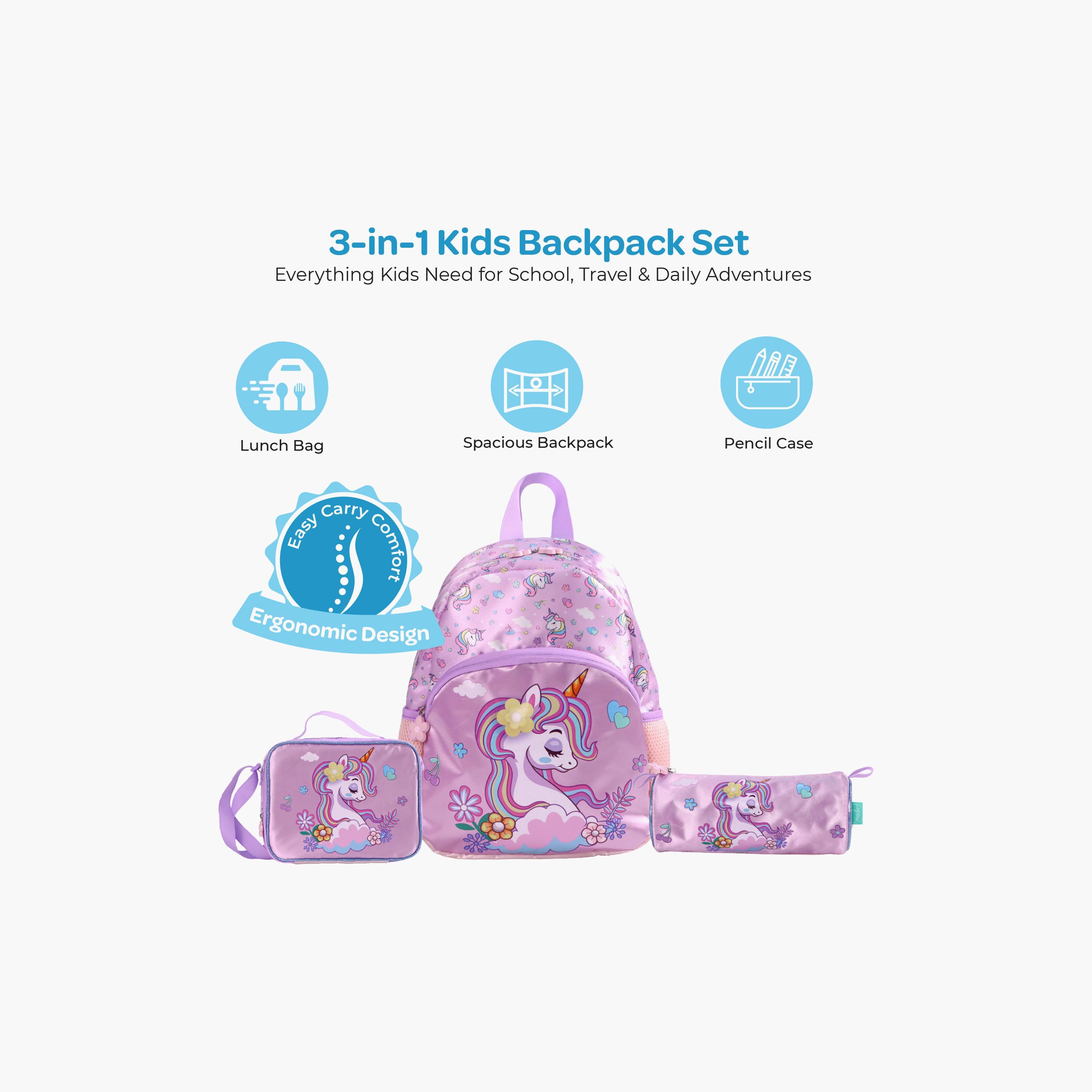 Moon Unicorn School Bag with Lunch Bag & Pencil Case - 13 Inch-school-bagsandbackpacks-sets-image-4