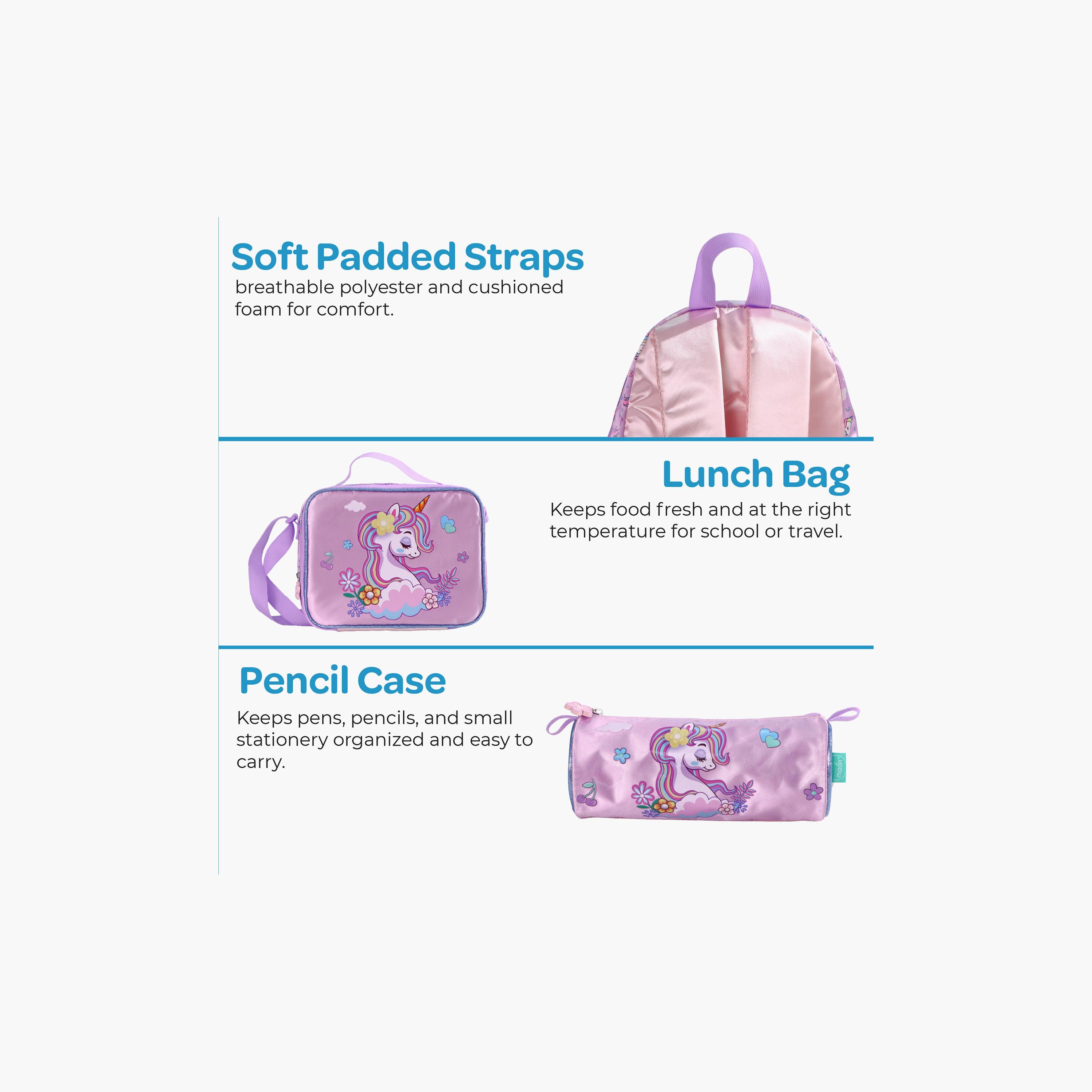 Moon Unicorn School Bag with Lunch Bag & Pencil Case - 13 Inch-school-bagsandbackpacks-sets-image-8