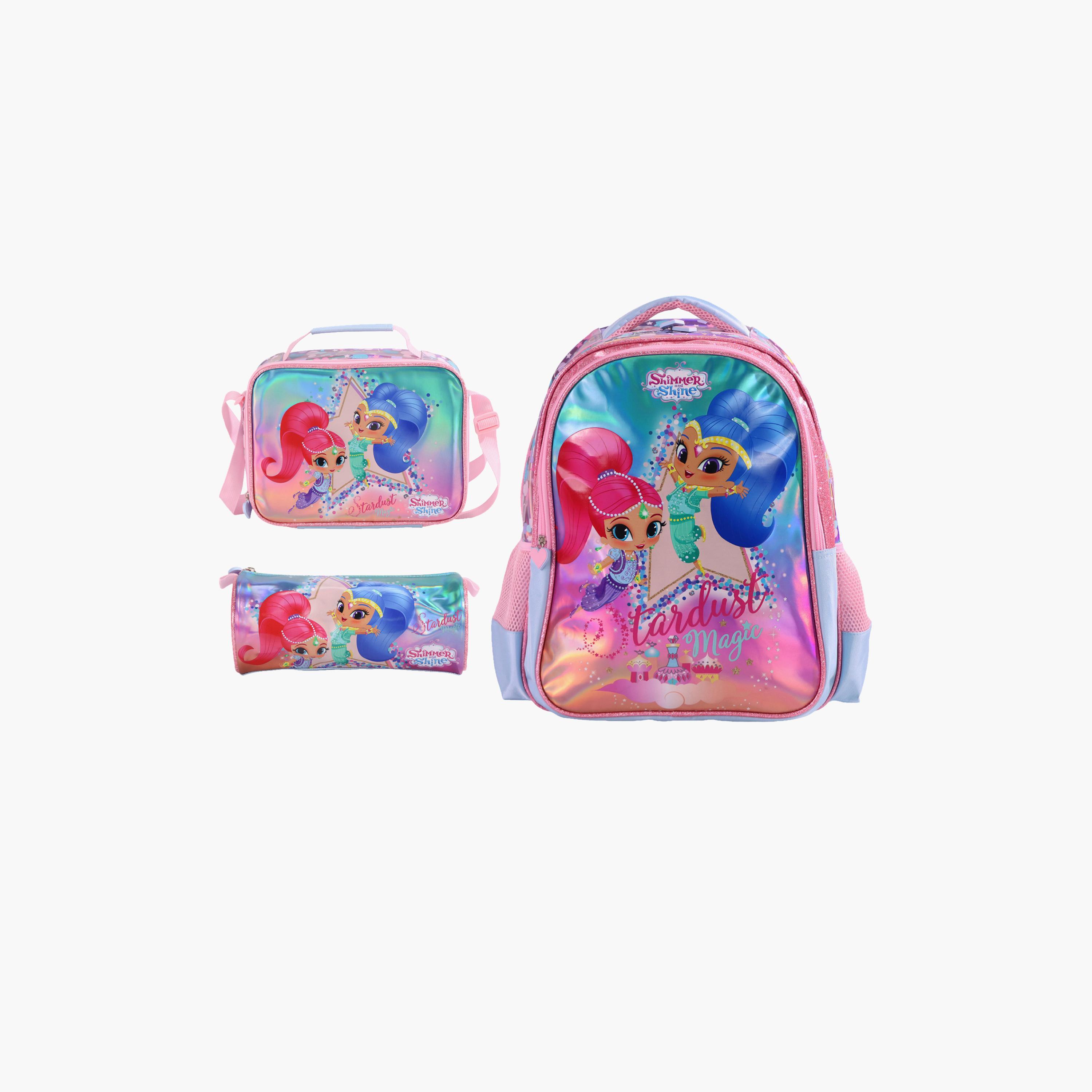 Moon Shimmer & Shine School Bag with Lunch Bag & Pencil Case - 16 Inch-school-bagsandbackpacks-sets-image-1