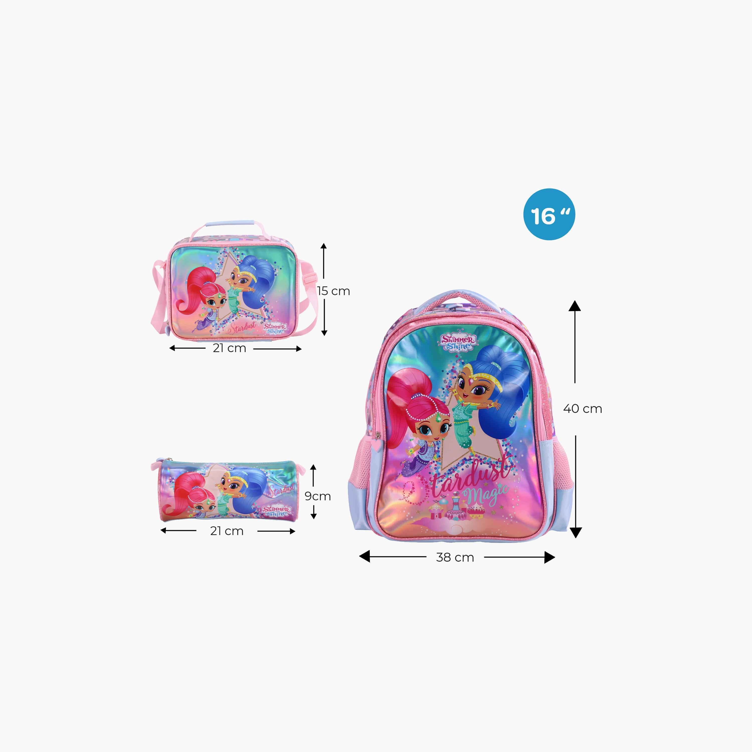 Moon Shimmer & Shine School Bag with Lunch Bag & Pencil Case - 16 Inch-school-bagsandbackpacks-sets-image-2