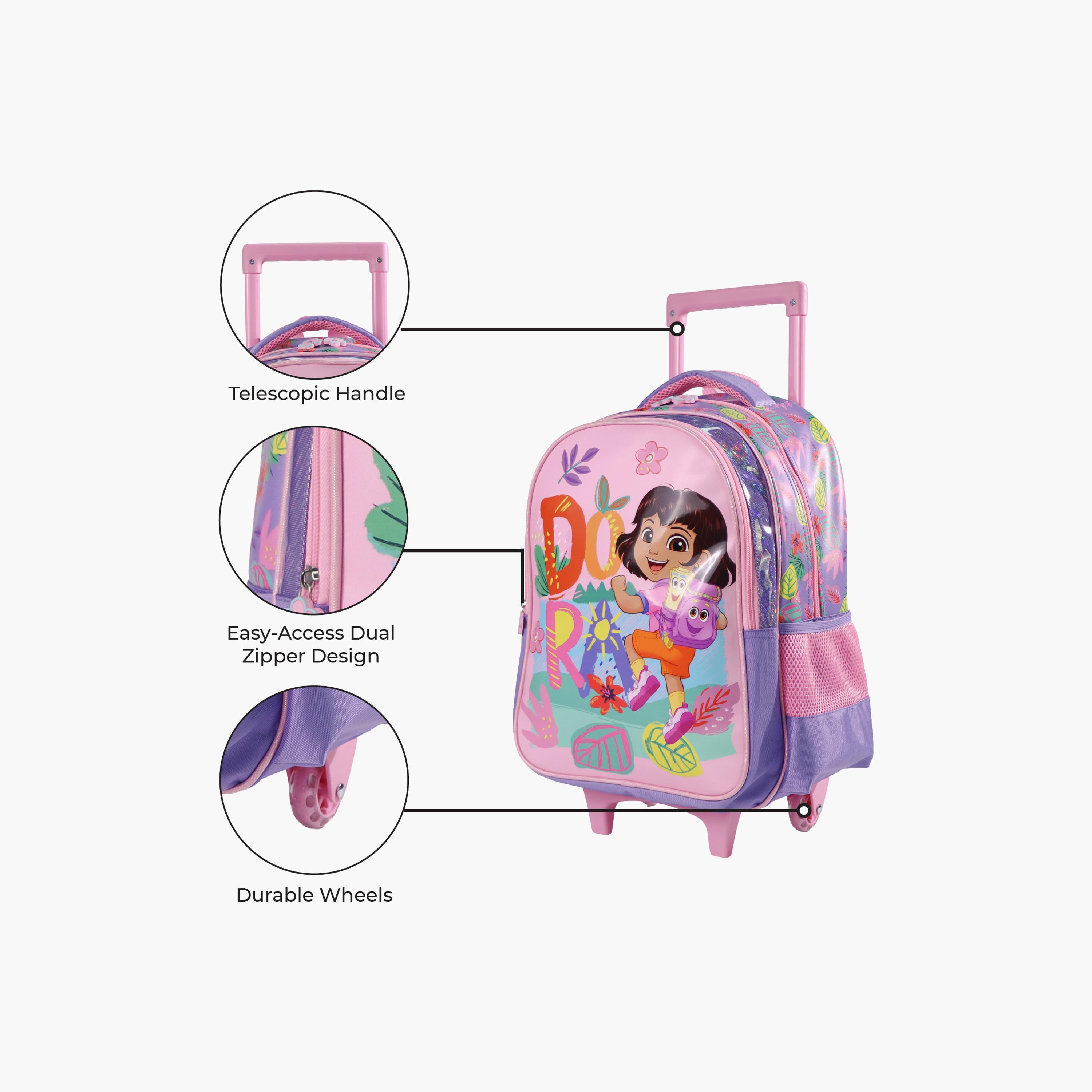 Moon Dora the Explorer Trolley Backpack with Lunch Bag & Pencil Case - 16 Inch-school-bagsandbackpacks-trolleybags-image-2