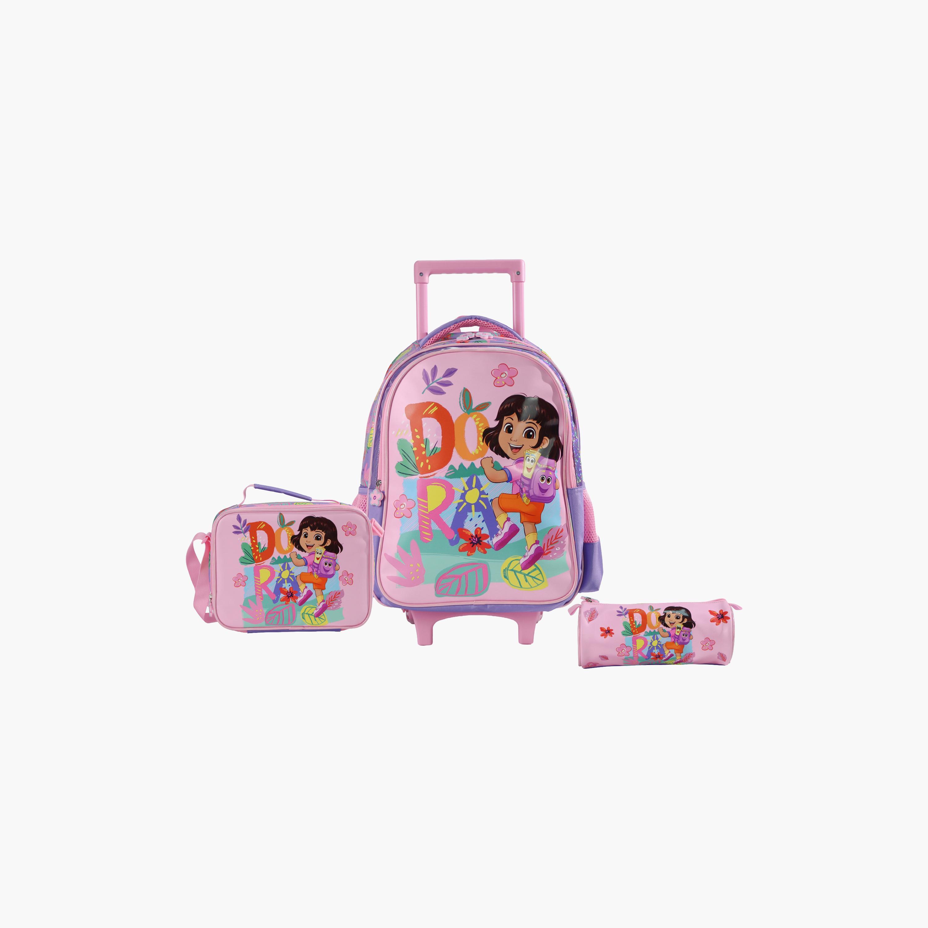 Moon Dora the Explorer Trolley Backpack with Lunch Bag & Pencil Case - 16 Inch-school-bagsandbackpacks-trolleybags-image-4