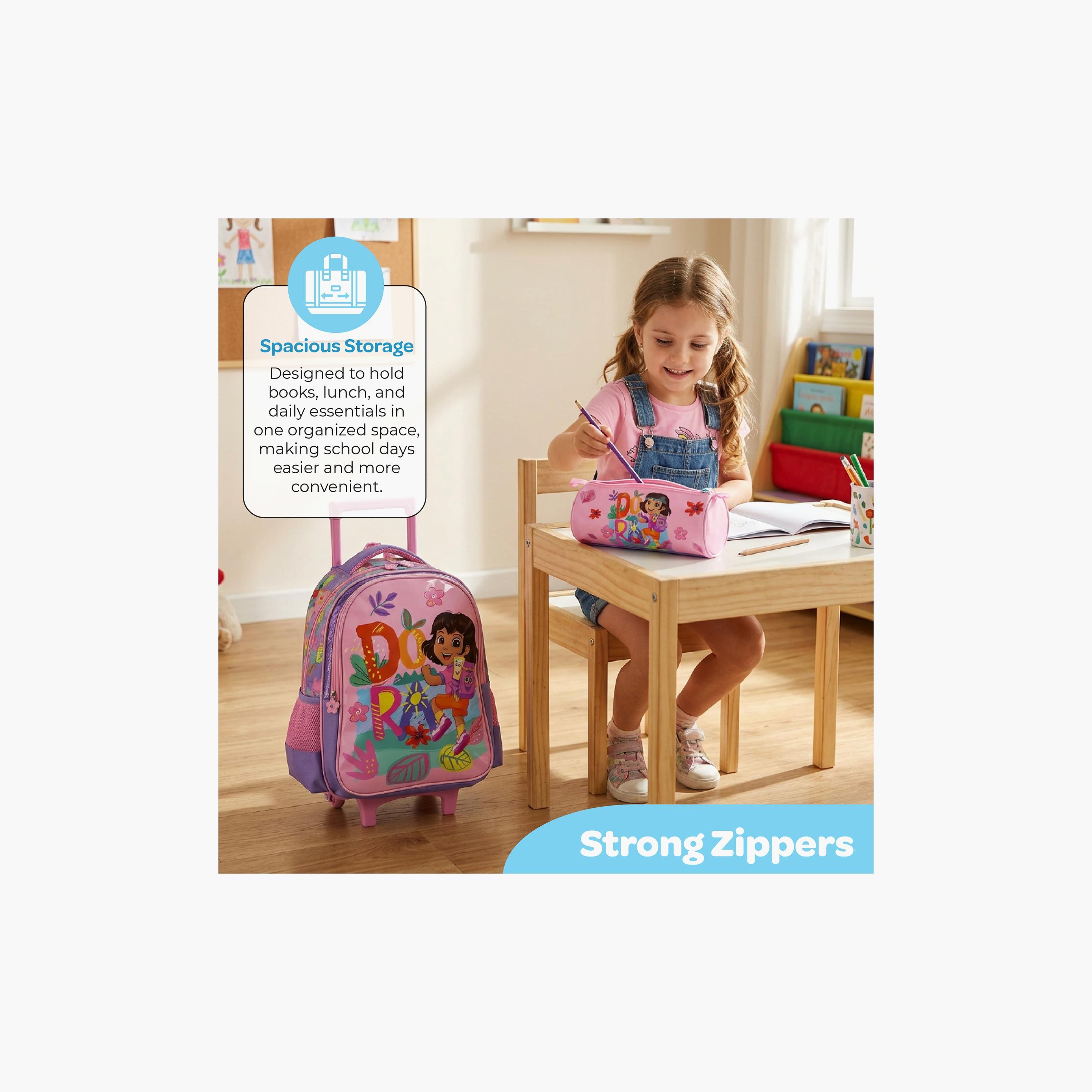 Moon Dora the Explorer Trolley Backpack with Lunch Bag & Pencil Case - 16 Inch-school-bagsandbackpacks-trolleybags-image-8