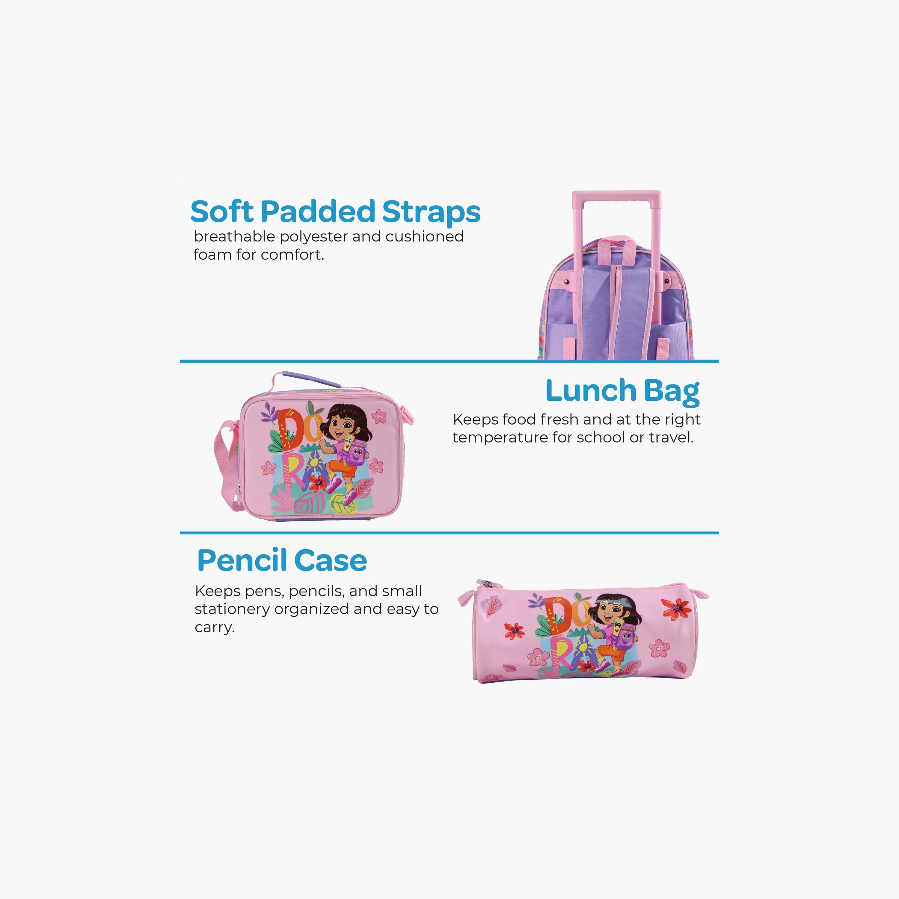 Moon Dora the Explorer Trolley Backpack with Lunch Bag & Pencil Case - 16 Inch-school-bagsandbackpacks-trolleybags-image-9