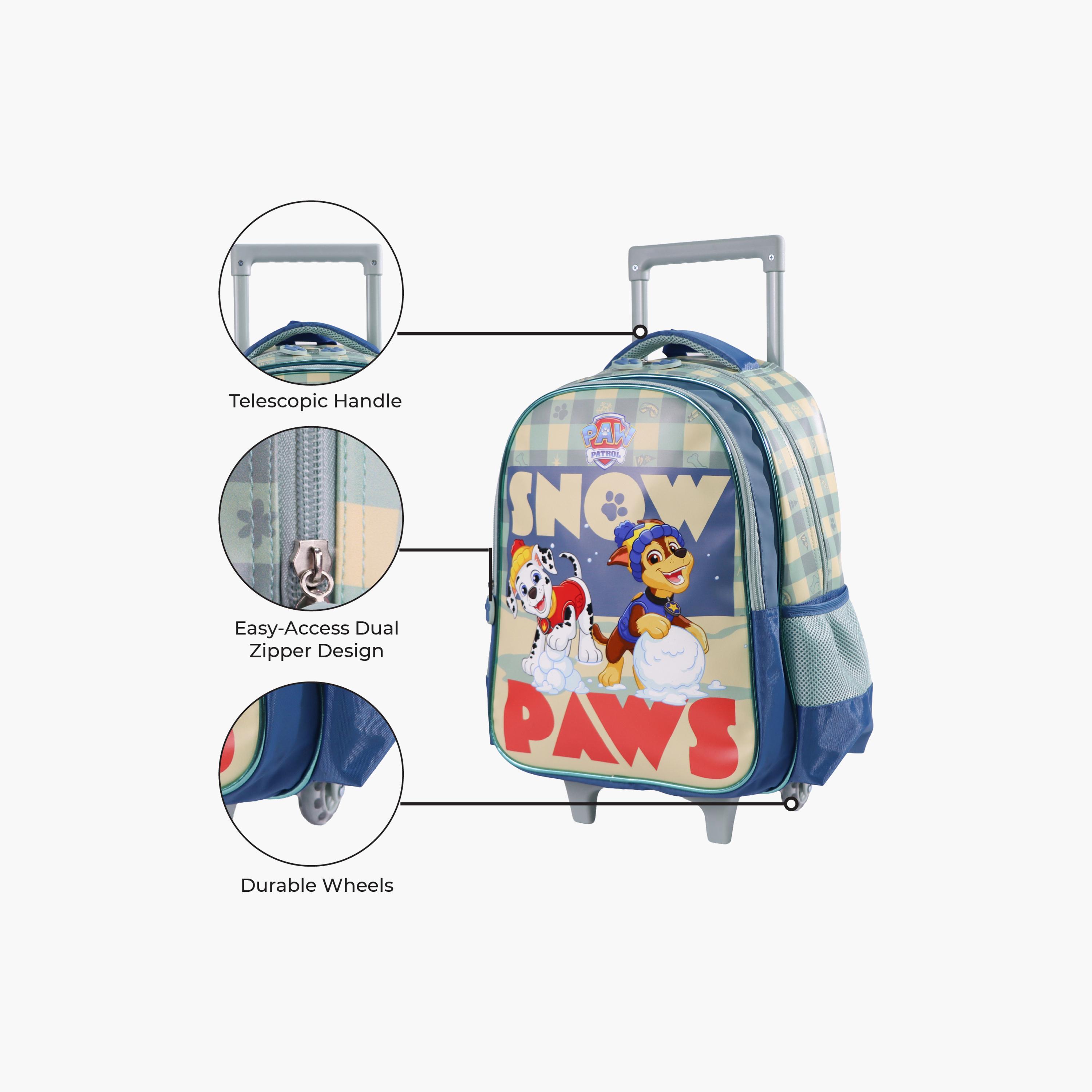 Moon Paw Patrol Snow Paw Trolley Backpack with Lunch Bag & Pencil Case - 16 Inch-school-bagsandbackpacks-trolleybags-image-2