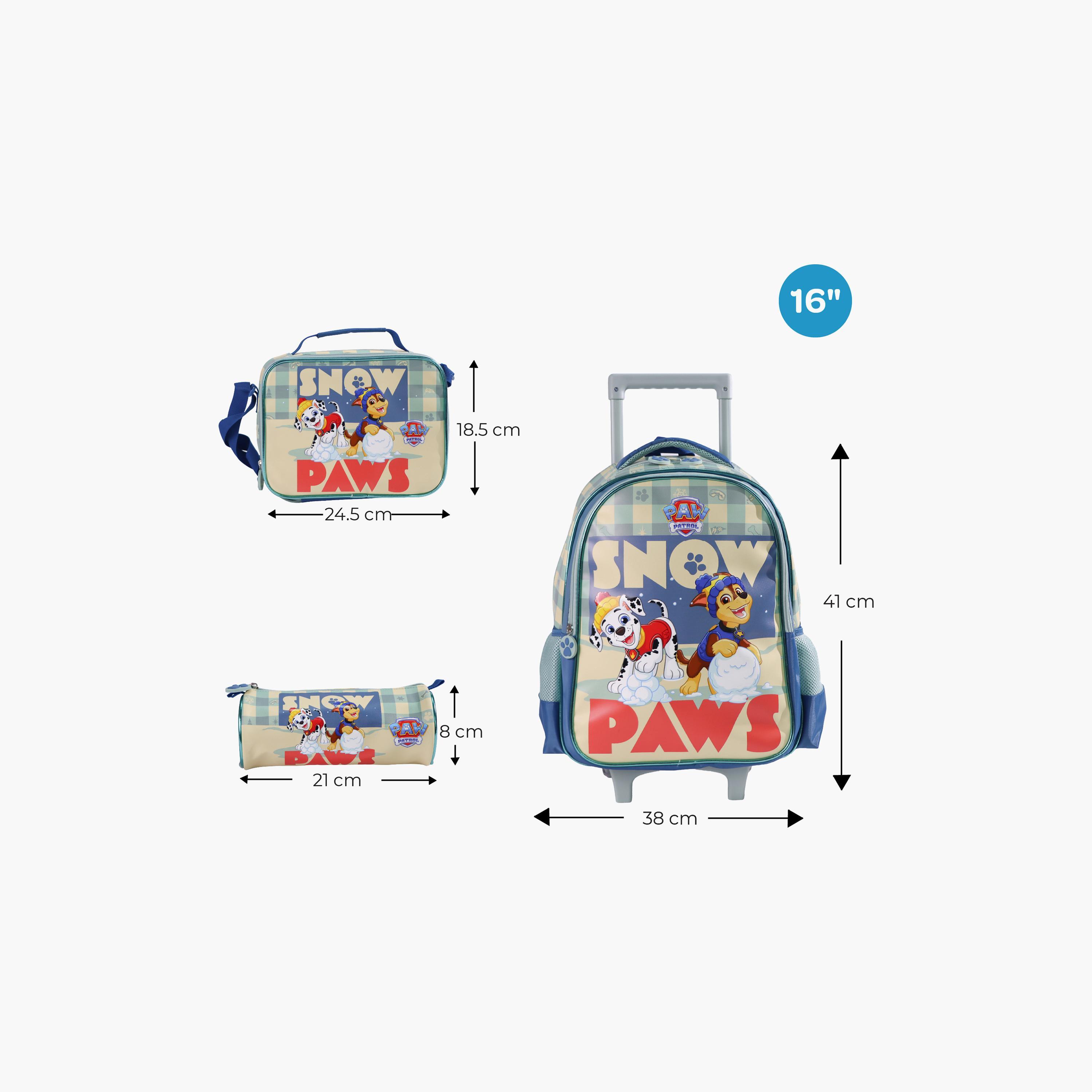 Moon Paw Patrol Snow Paw Trolley Backpack with Lunch Bag & Pencil Case - 16 Inch-school-bagsandbackpacks-trolleybags-image-3
