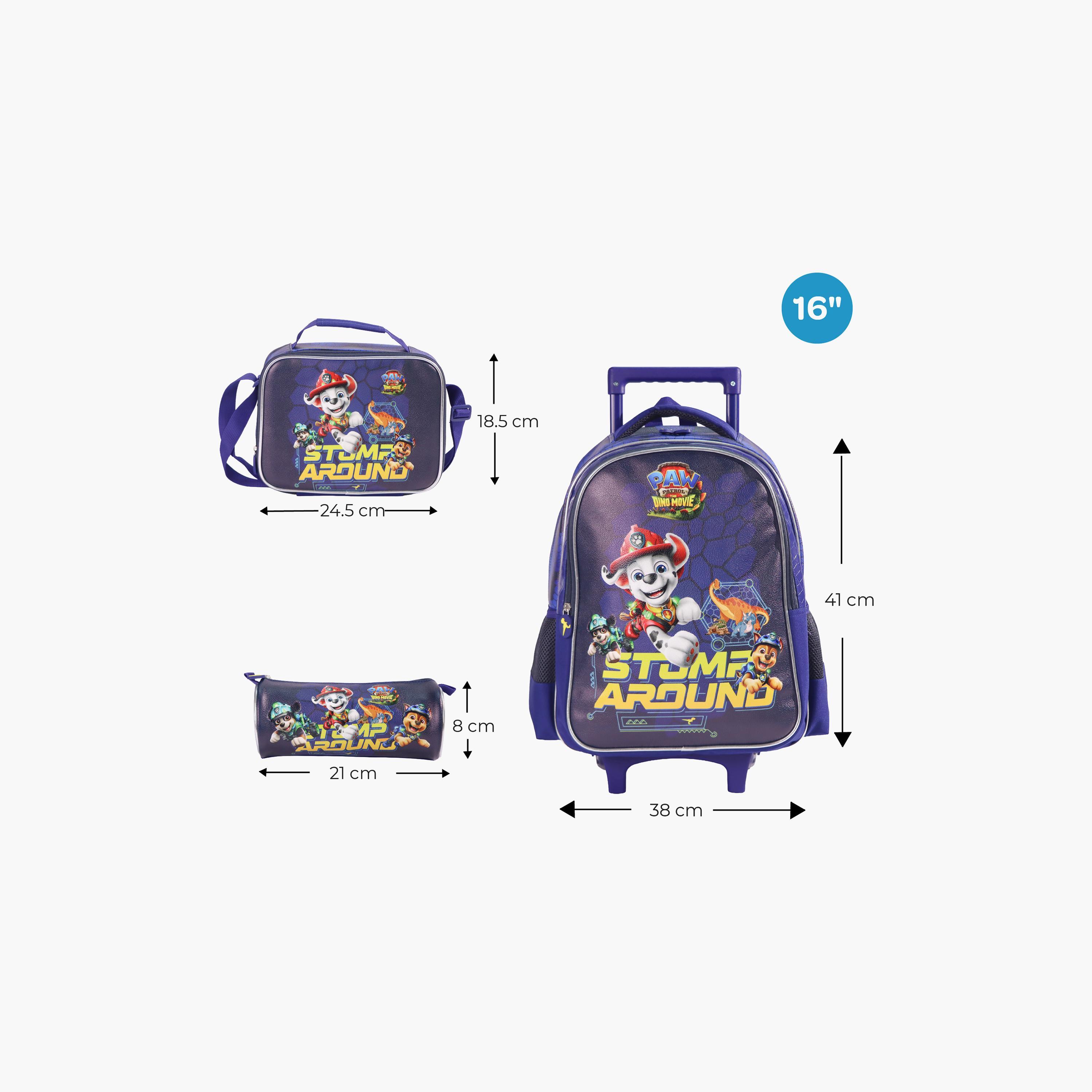 Moon Paw Patrol Trolley Backpack with Lunch Bag & Pencil Case - 16 Inch-school-bagsandbackpacks-trolleybags-image-2