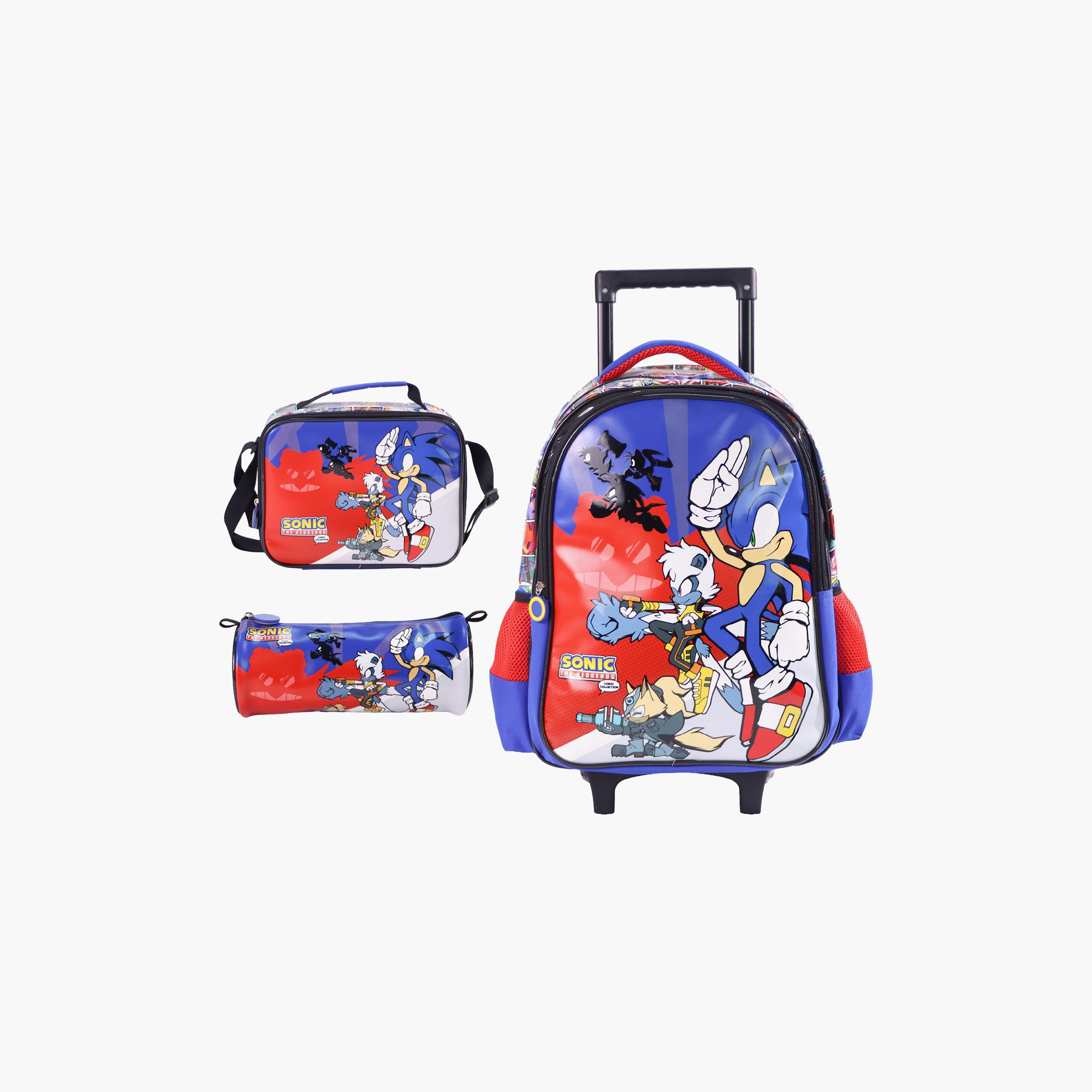 Moon Sonic Trolley Backpack with Lunch Bag & Pencil Case - 16 Inch-school-bagsandbackpacks-trolleybags-image-1