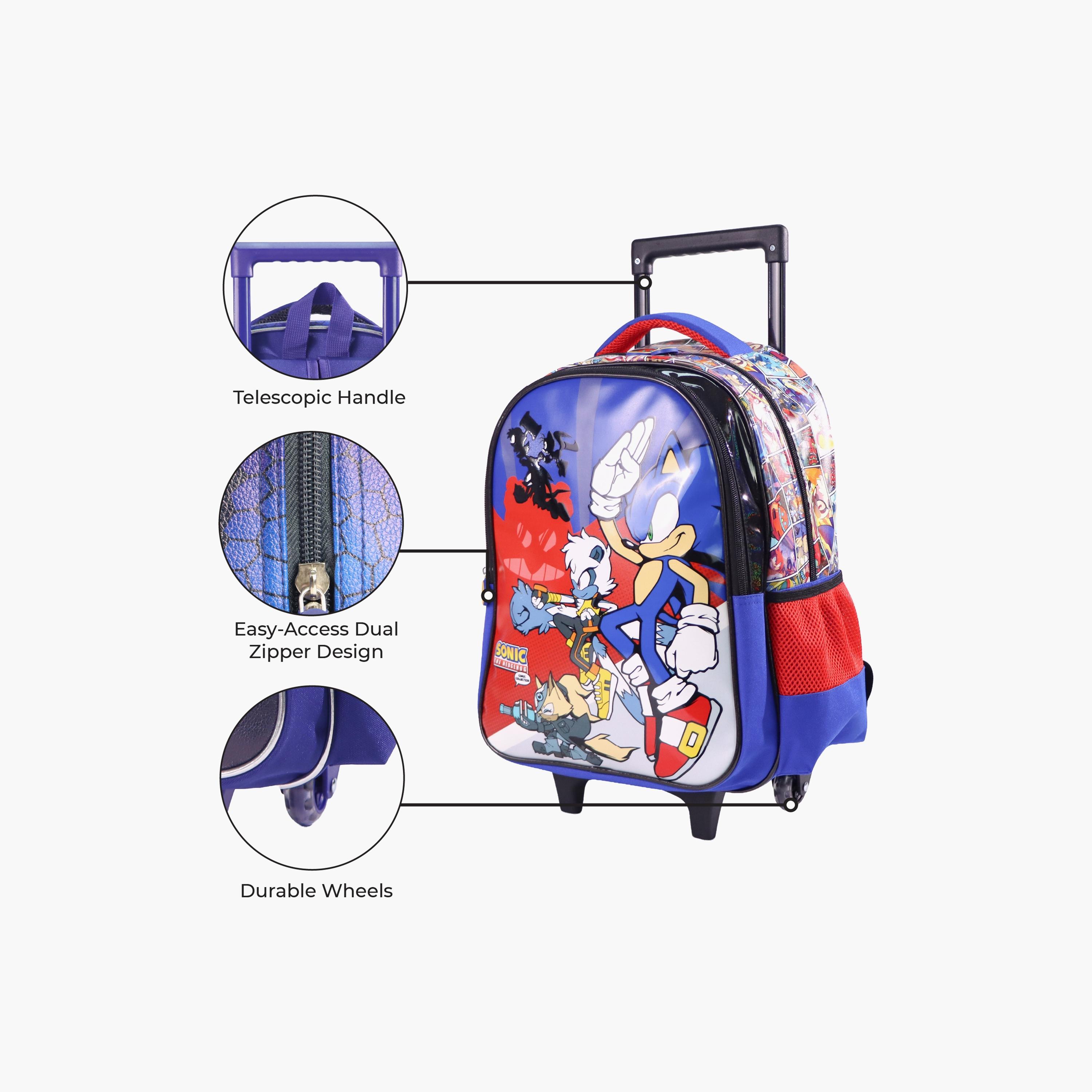 Moon Sonic Trolley Backpack with Lunch Bag & Pencil Case - 16 Inch-school-bagsandbackpacks-trolleybags-image-2