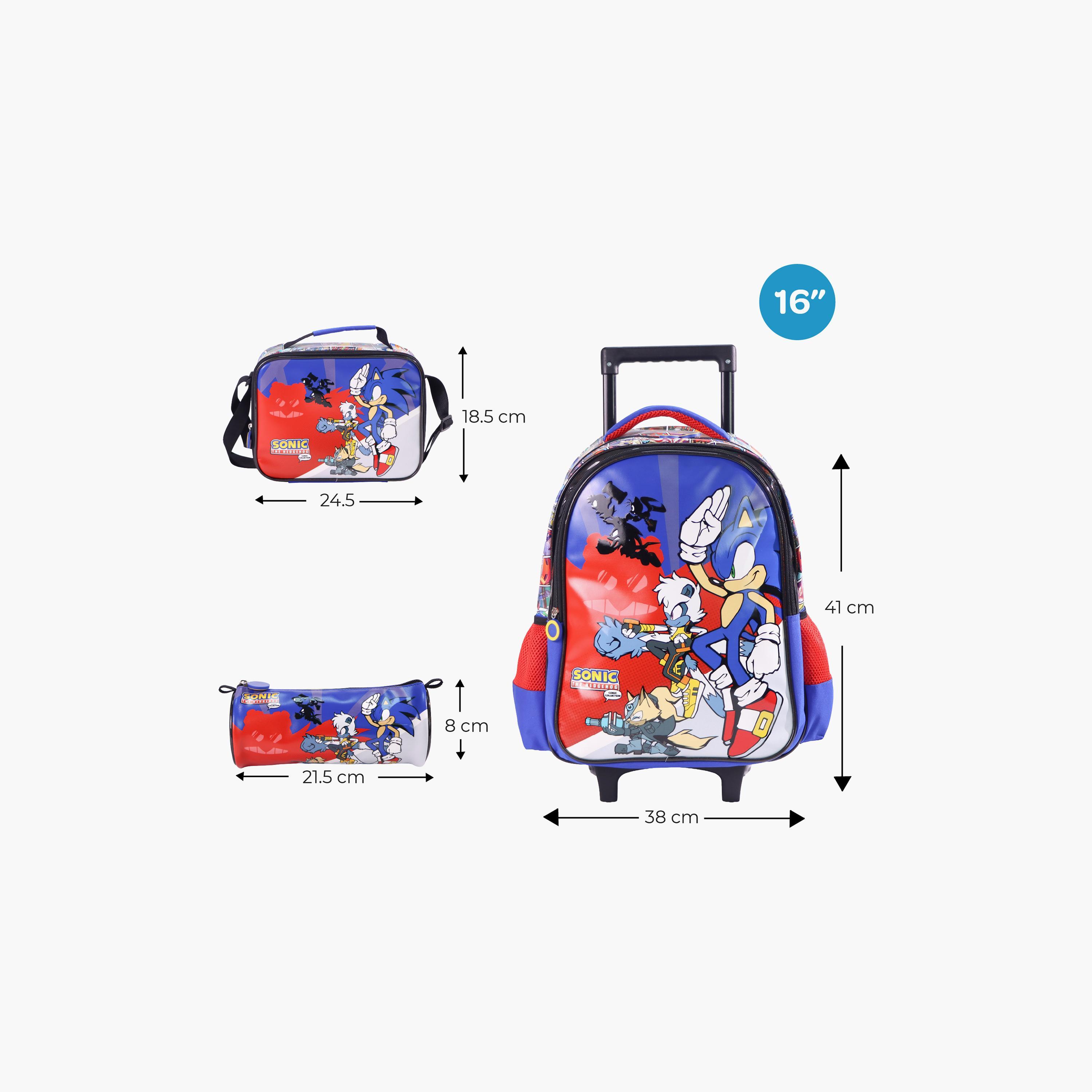 Moon Sonic Trolley Backpack with Lunch Bag & Pencil Case - 16 Inch-school-bagsandbackpacks-trolleybags-image-3